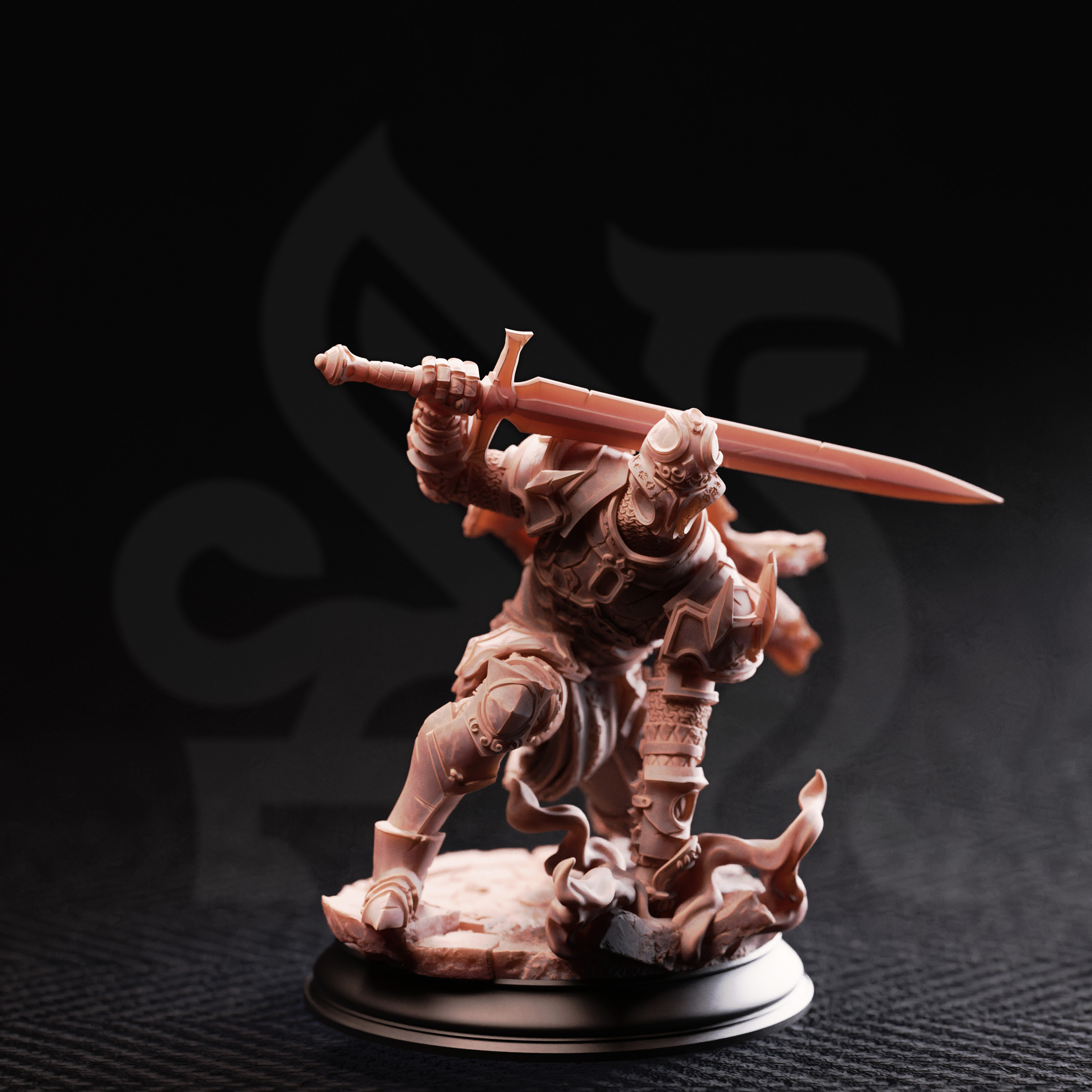 Unpainted resin miniature of Arcane Armour of the Bastion — view 2 of 6
