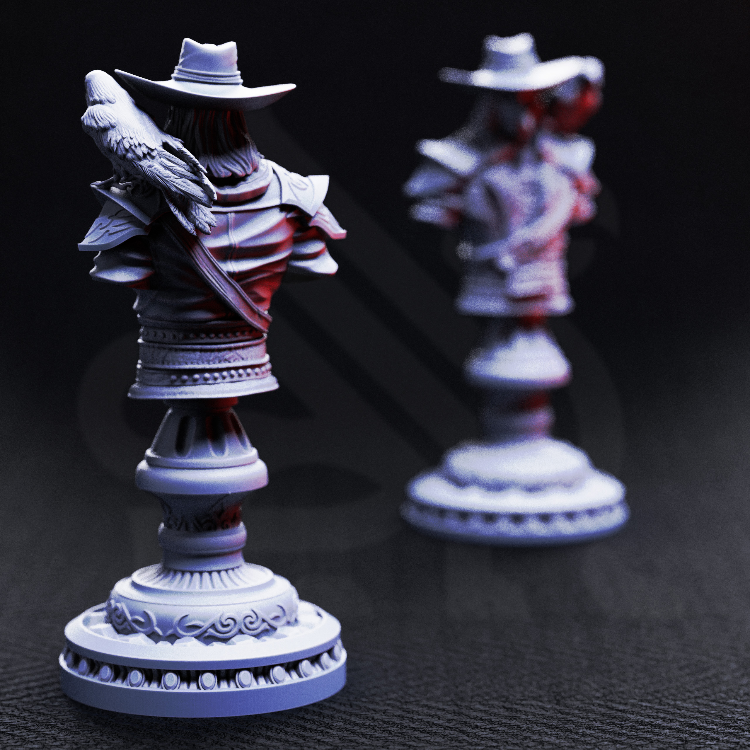 Unpainted resin miniature of Arkham Ravenswood, hunter of the defiled — view 4 of 6
