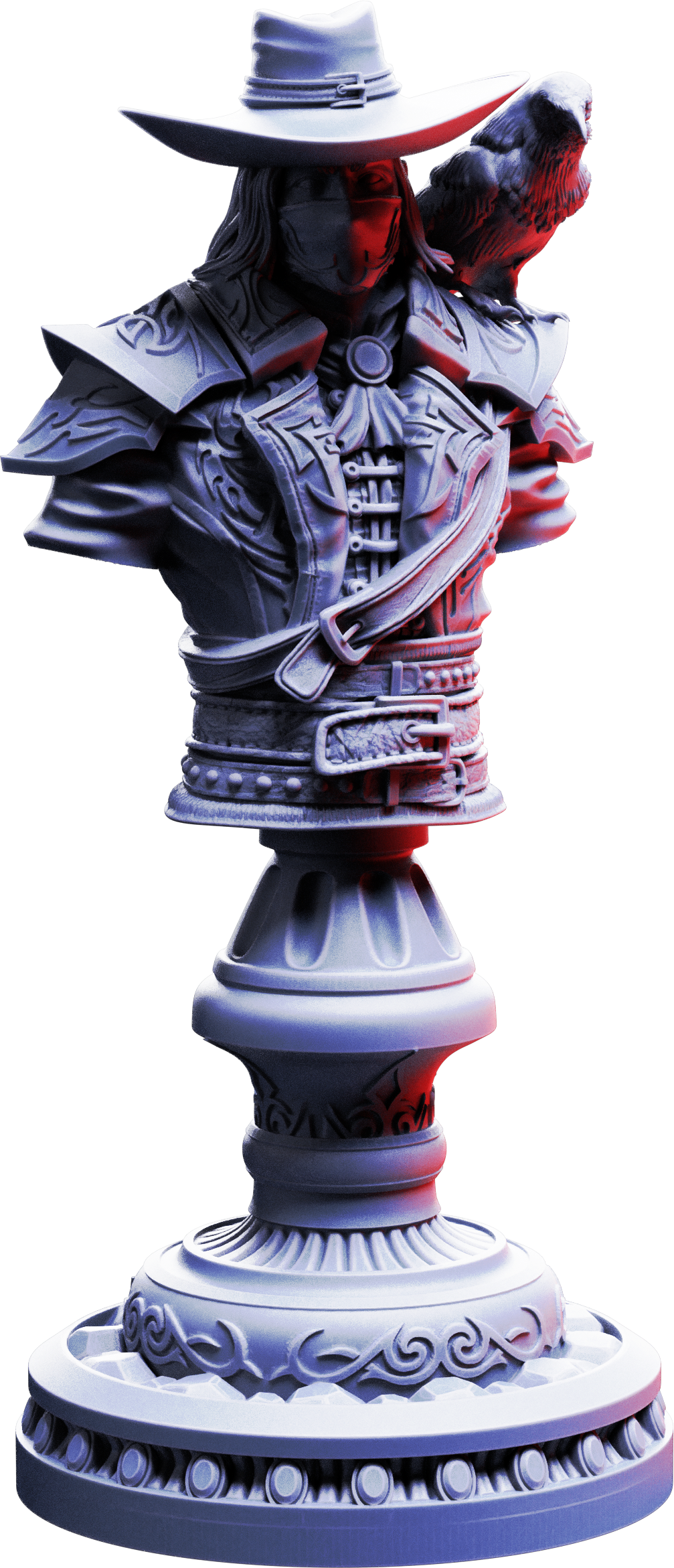 Unpainted resin miniature of Arkham Ravenswood, hunter of the defiled — view 6 of 6