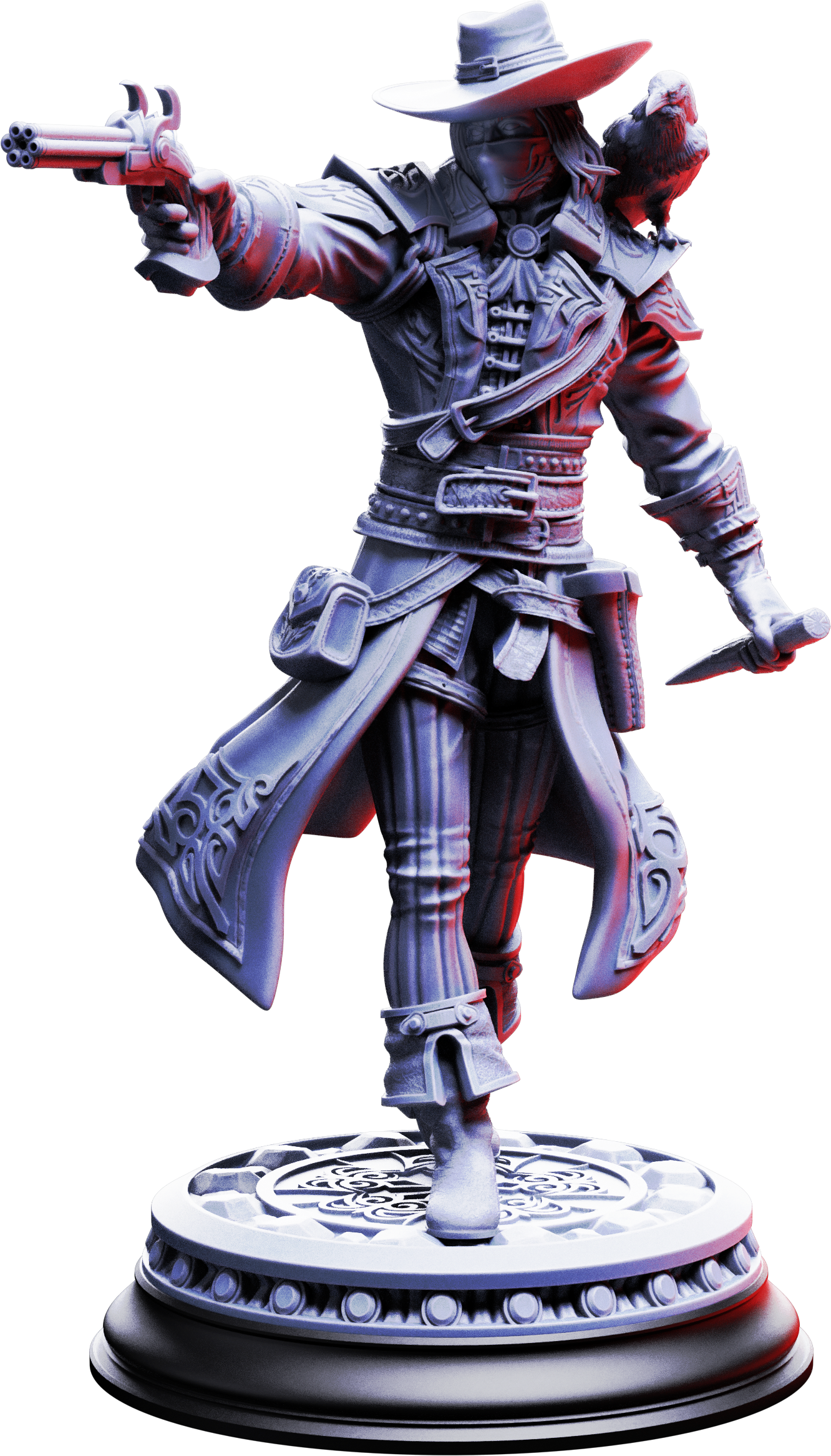 Unpainted resin miniature of Arkham Ravenswood, hunter of the defiled — view 5 of 5