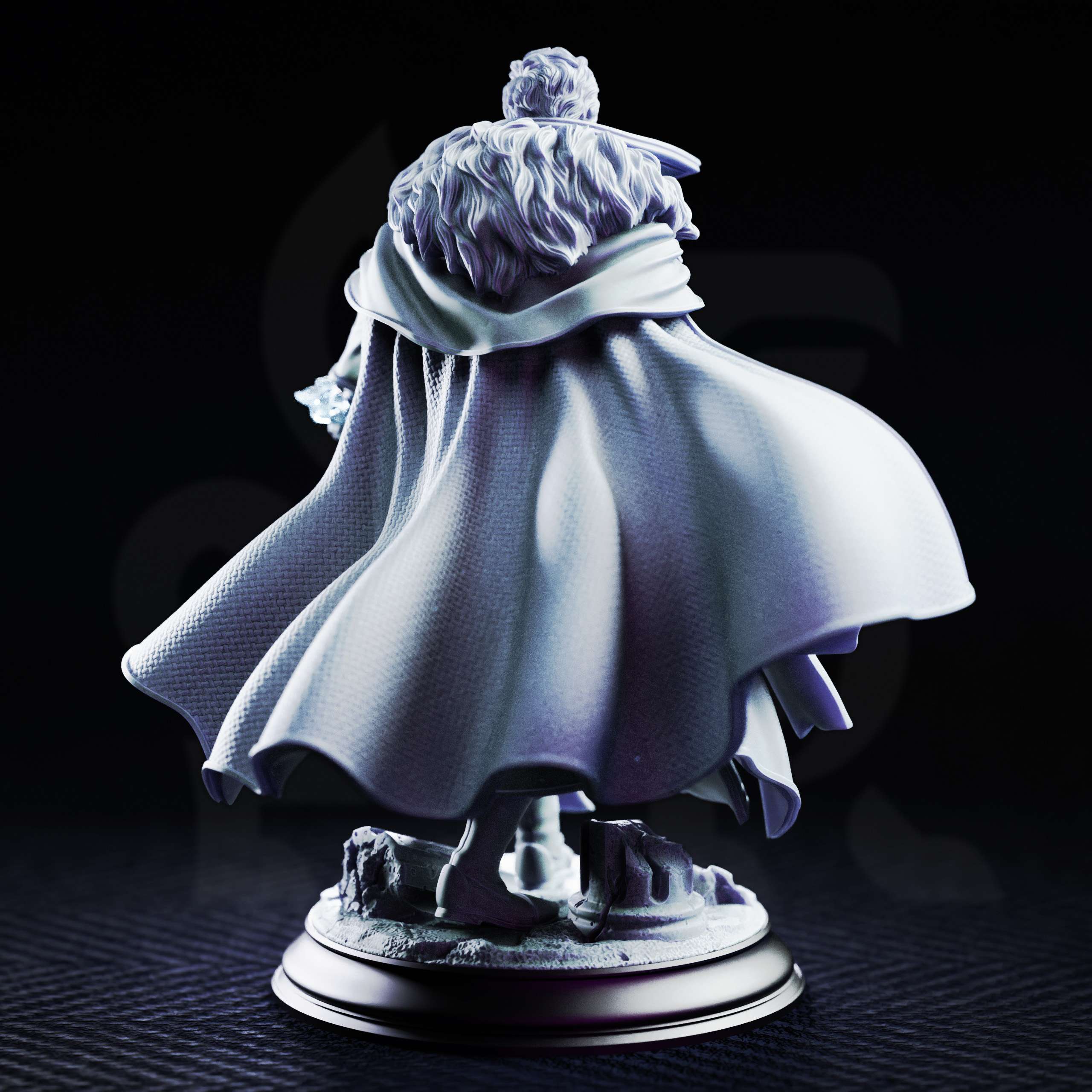 Unpainted resin miniature of Bartholomew, conjuration sorcerer — view 3 of 4