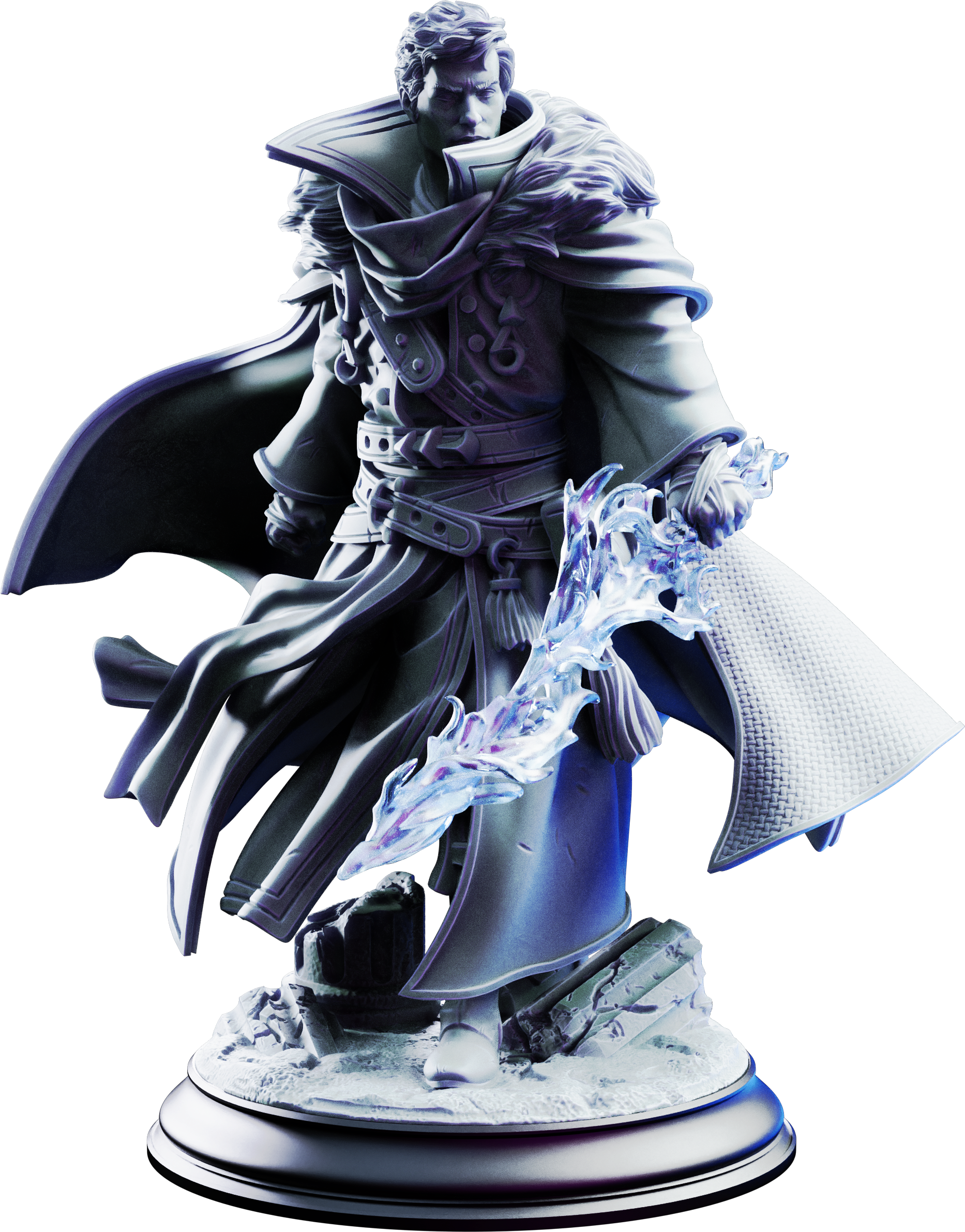 Unpainted resin miniature of Bartholomew, conjuration sorcerer — view 4 of 4