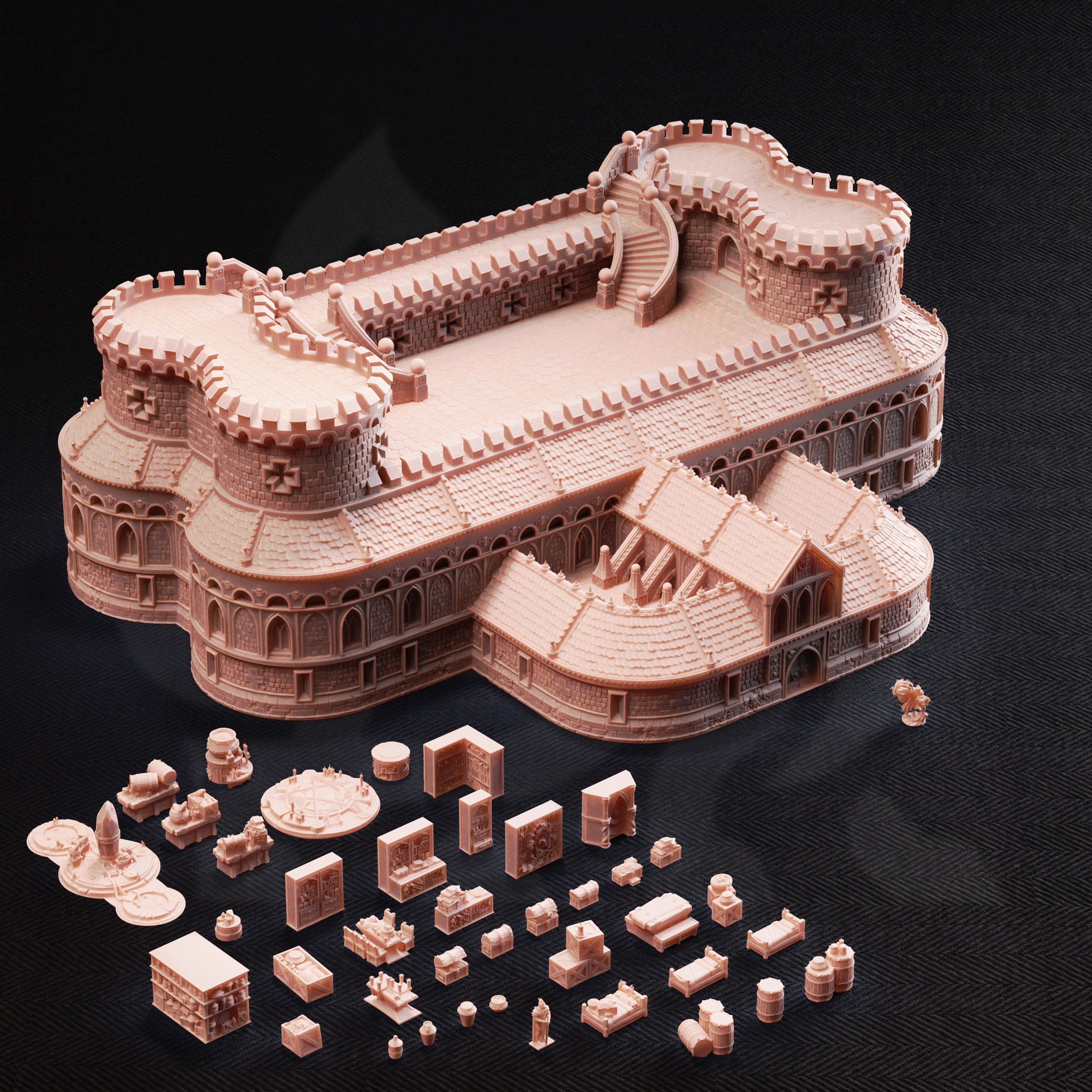 Unpainted resin miniature of Bastion of the Wandering Mage