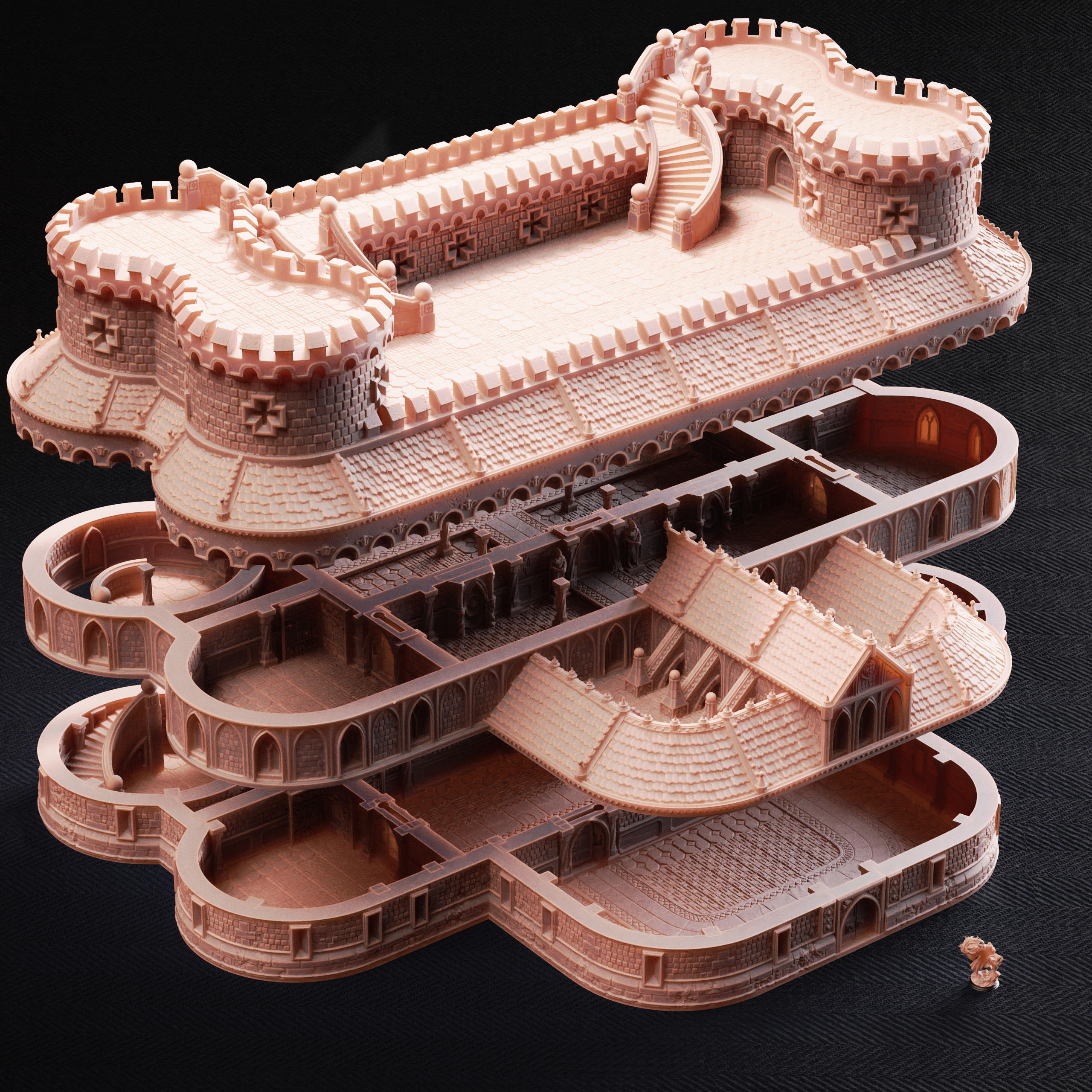 Unpainted resin miniature of Bastion of the Wandering Mage — view 6 of 6