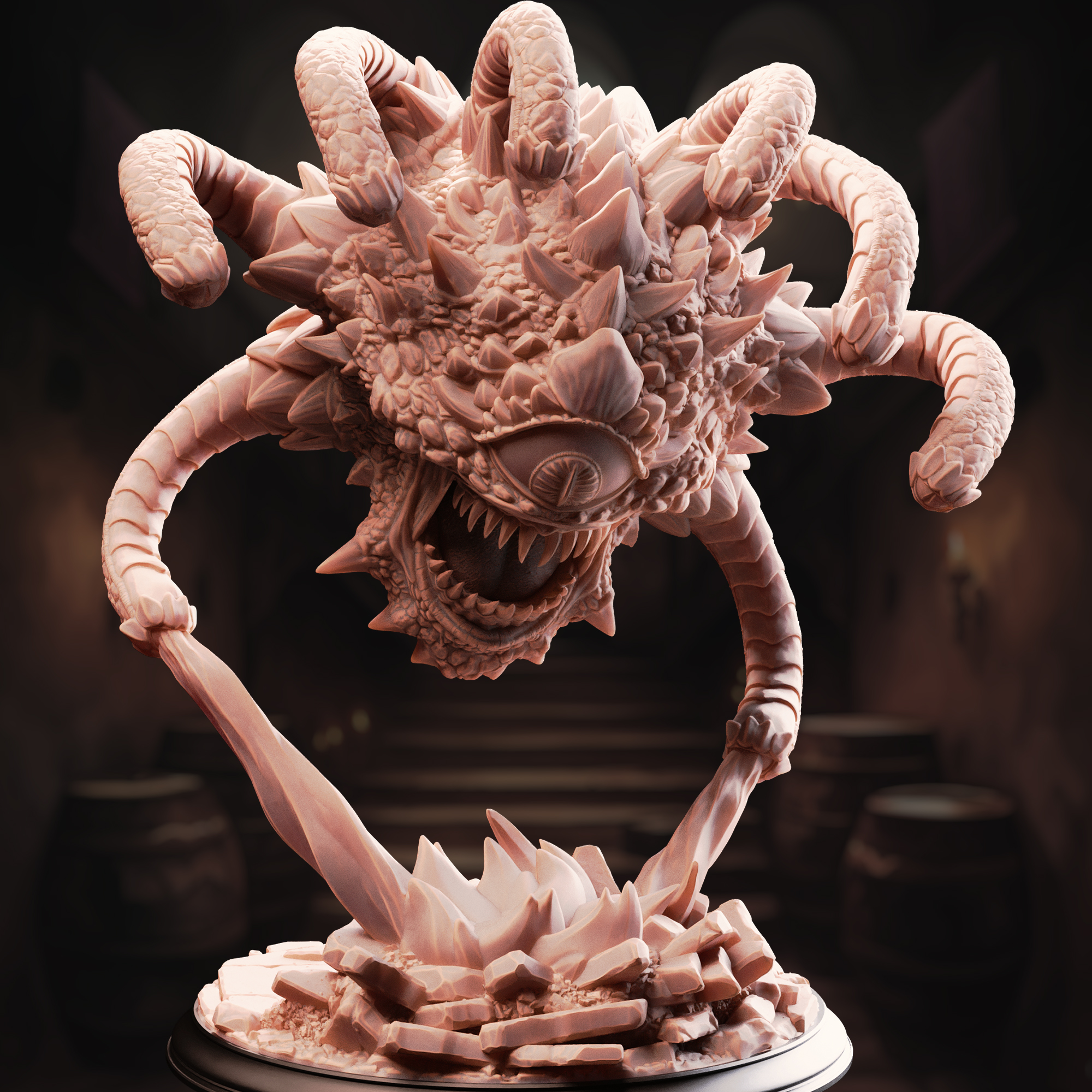 Unpainted resin miniature of Beauty, aberrant observer — view 2 of 4