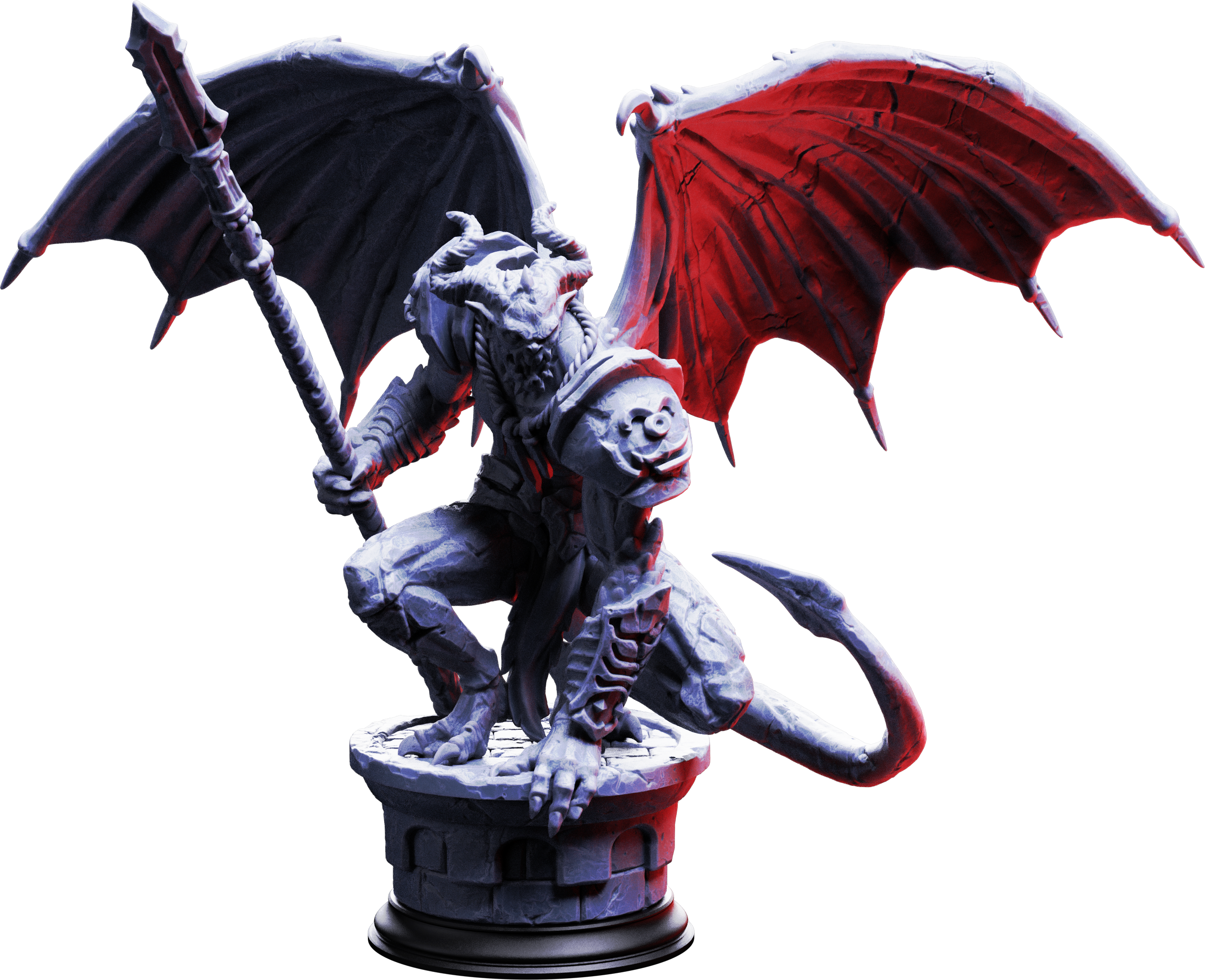 Unpainted resin miniature of Bell Tower Gargoyle — view 4 of 4