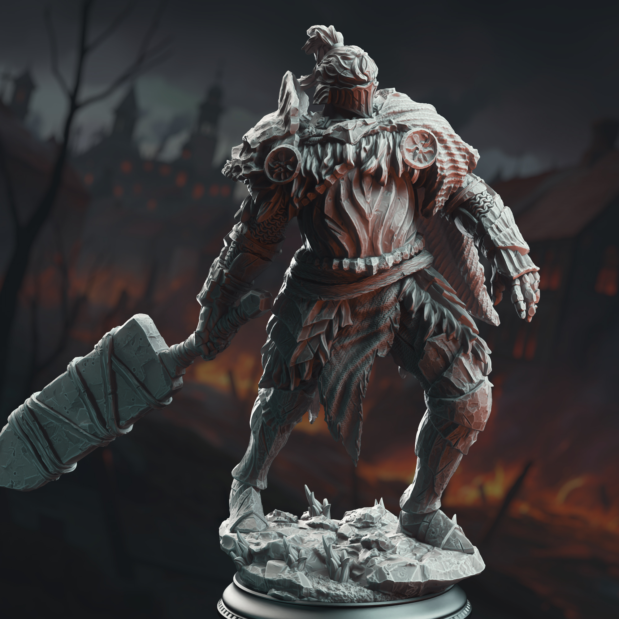 Unpainted resin miniature of Buderim Shakes-the-Ground - Colossal Executioner