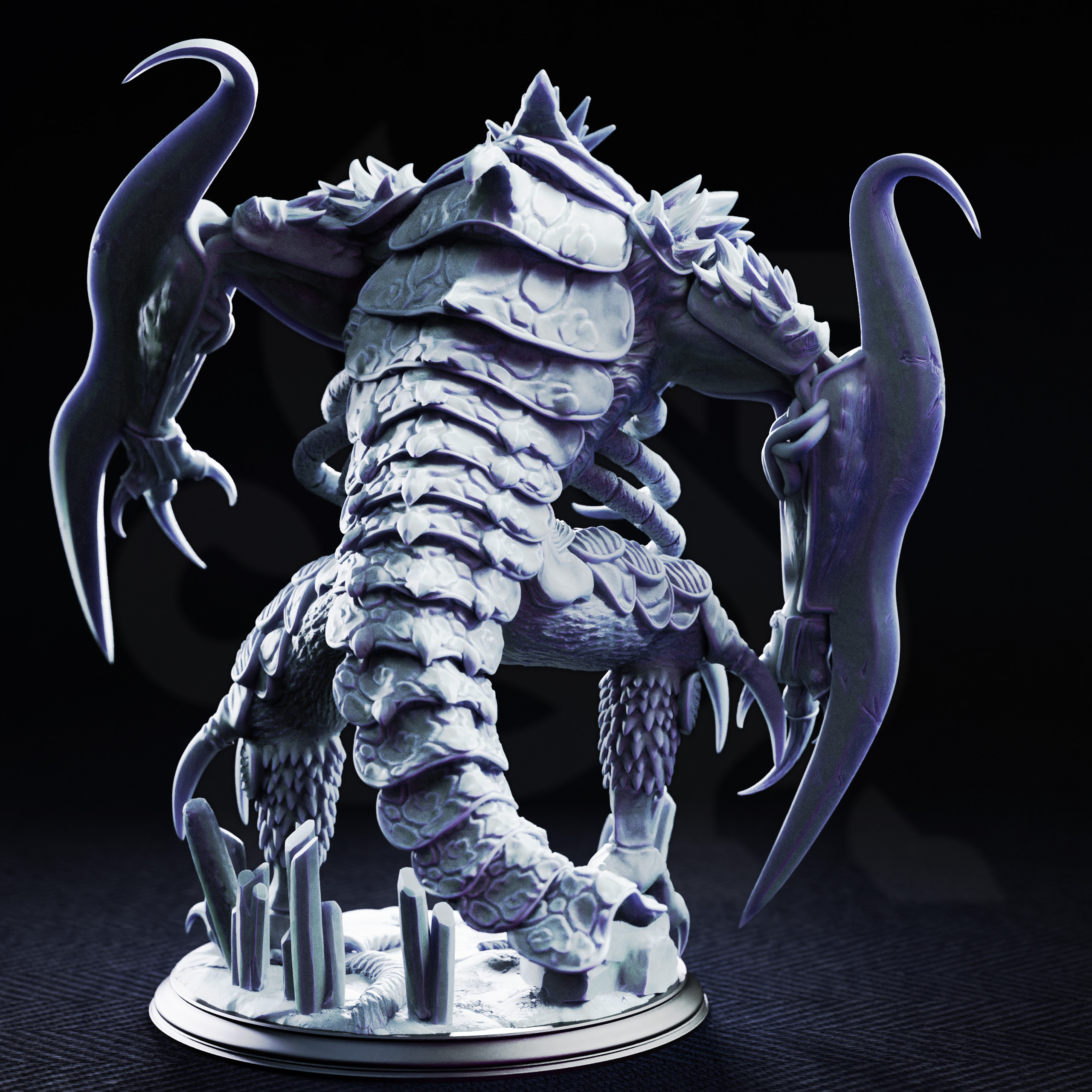 Unpainted resin miniature of Depth Dismemberer, subterranean horror — view 3 of 4