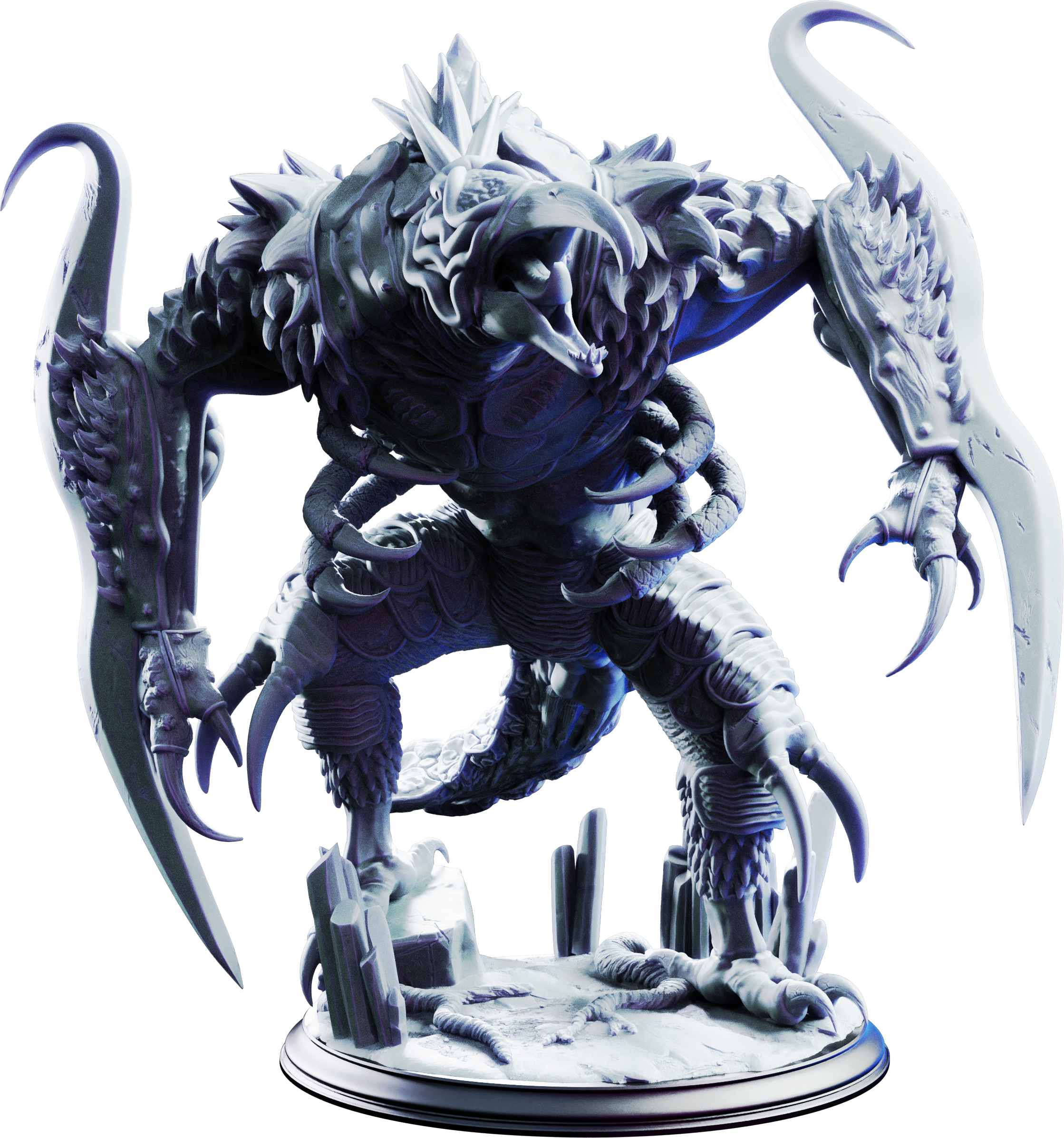 Unpainted resin miniature of Depth Dismemberer, subterranean horror — view 4 of 4
