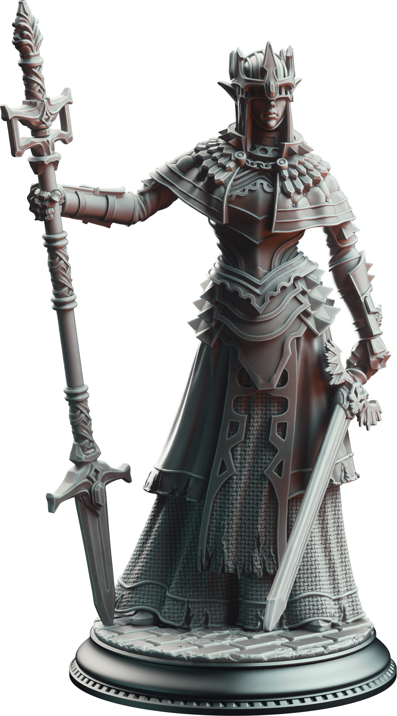 Unpainted resin miniature of Evana the Proselytizer - Devout of the Tharameni — view 4 of 4