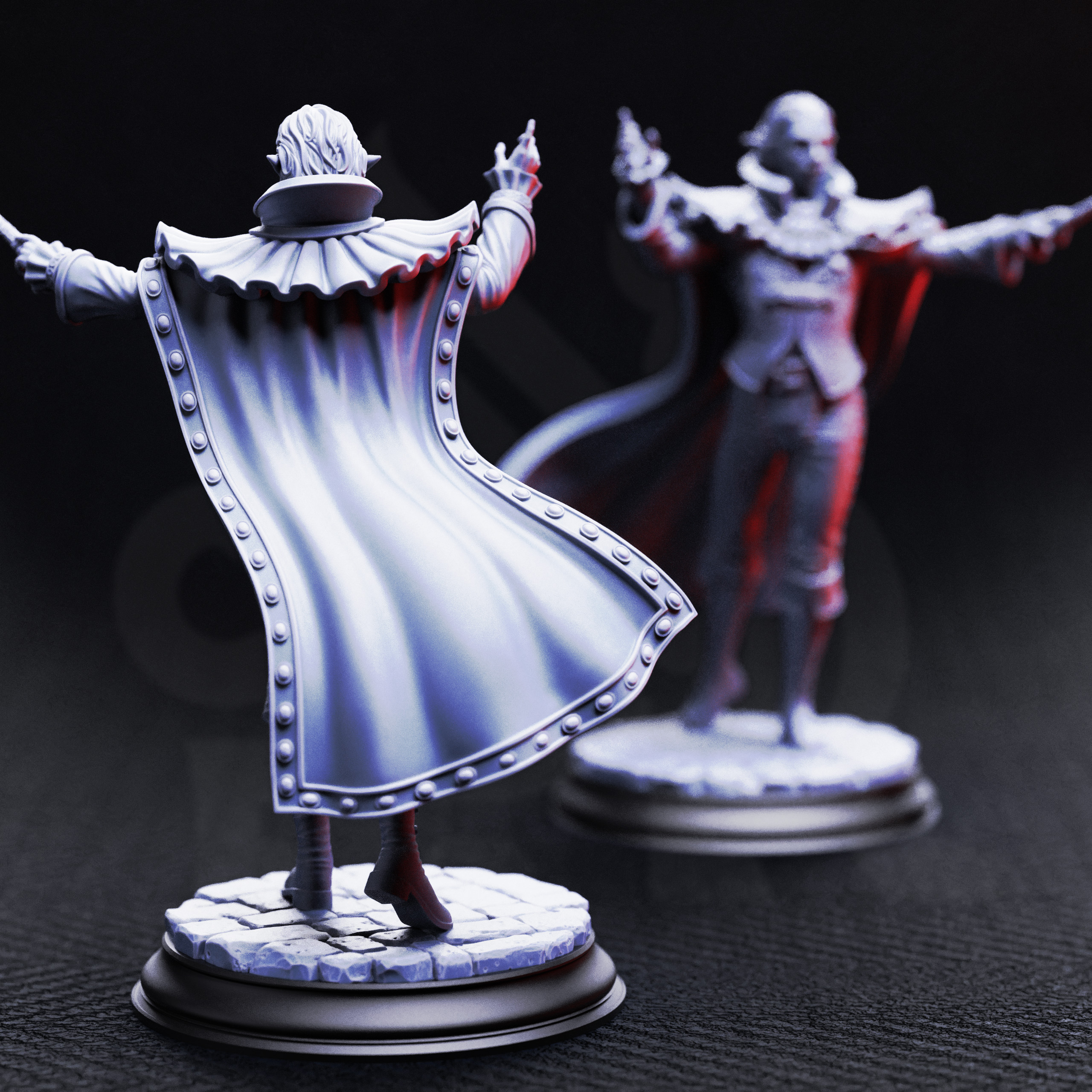 Unpainted resin miniature of Ferdinand Vandame, vampiric virtuoso — view 5 of 6