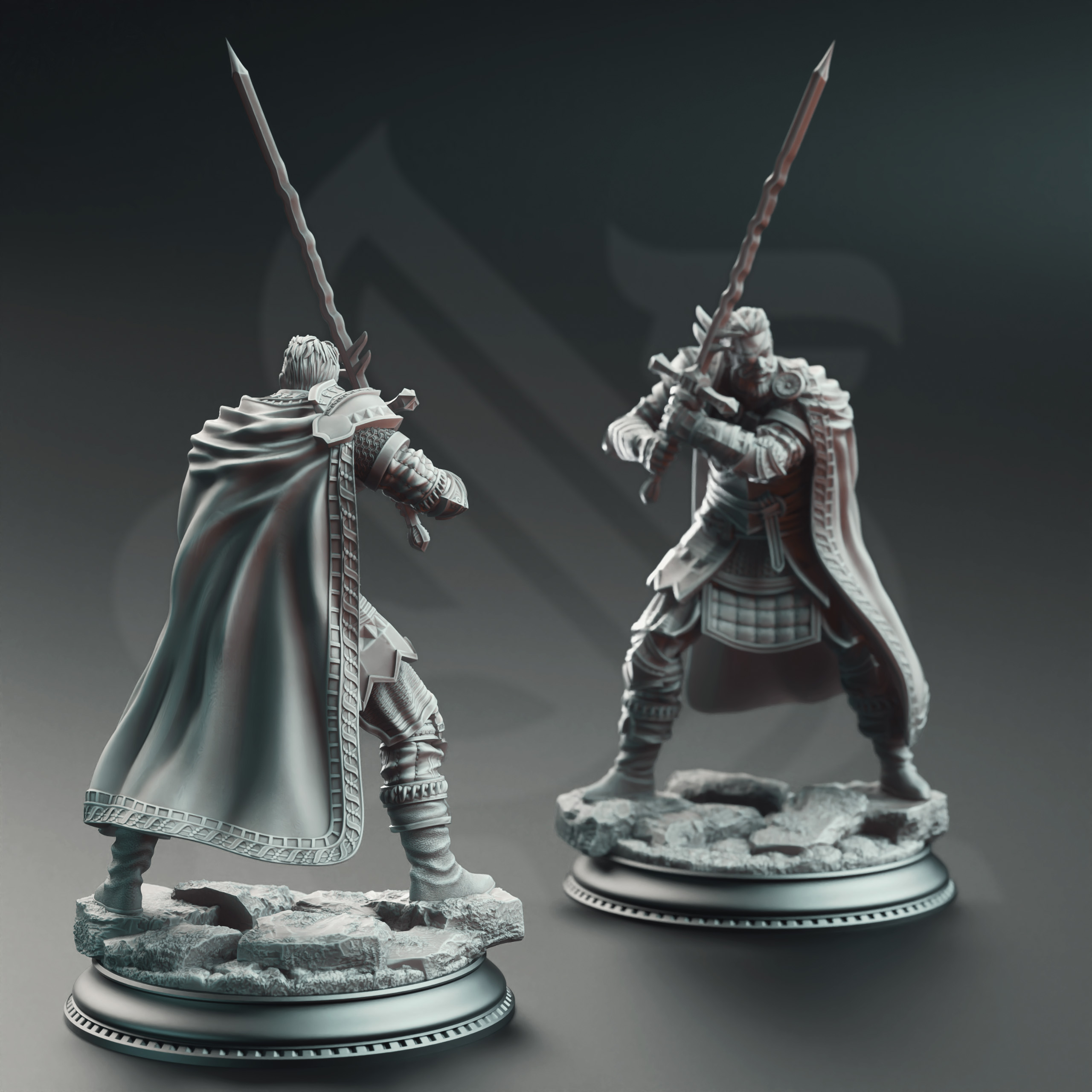 Unpainted resin miniature of Field Marshal Kurt Williams - Commander of Baldur — view 3 of 4