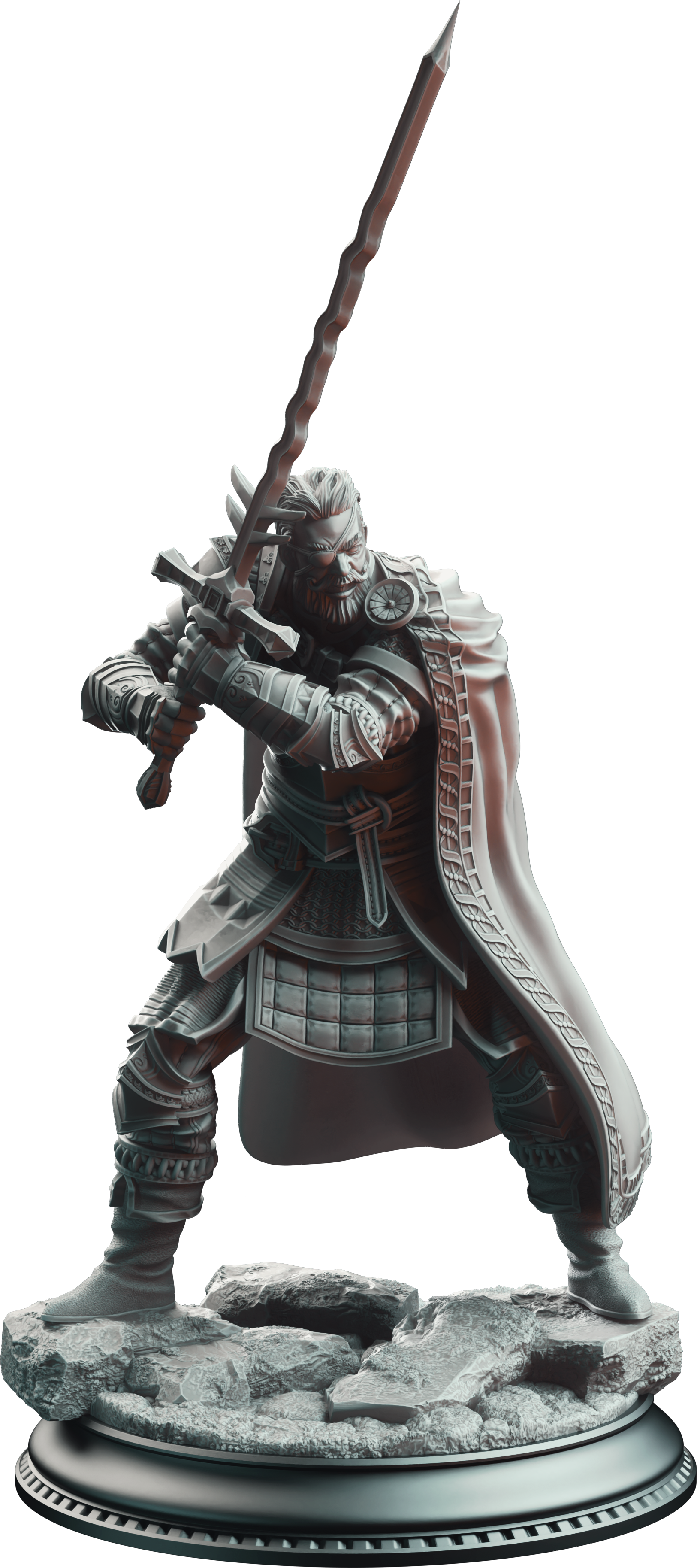 Unpainted resin miniature of Field Marshal Kurt Williams - Commander of Baldur — view 4 of 4