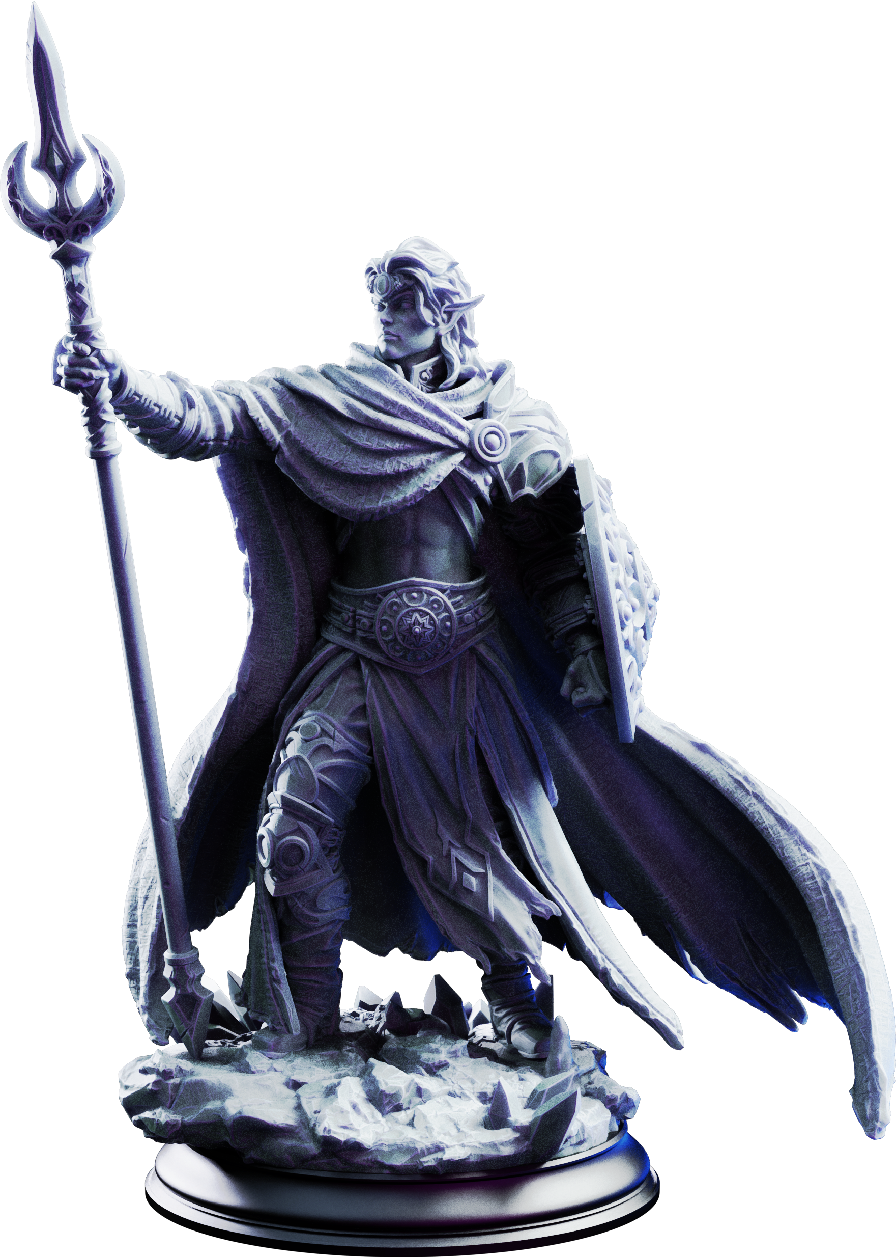 Unpainted resin miniature of Glydnos, the moon wanderer — view 4 of 4