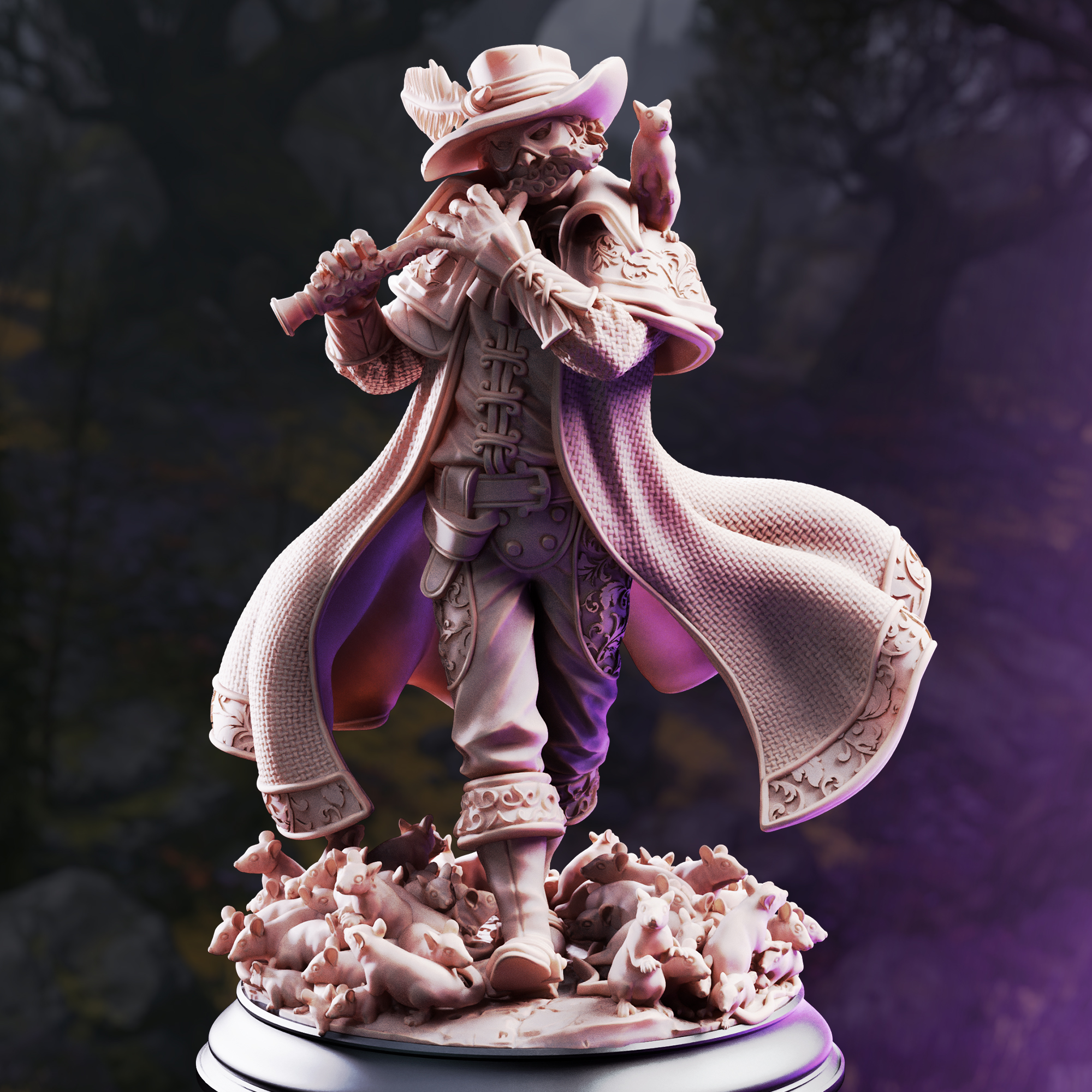 Unpainted resin miniature of Hamelin Pansworth, the pied piper — view 2 of 4