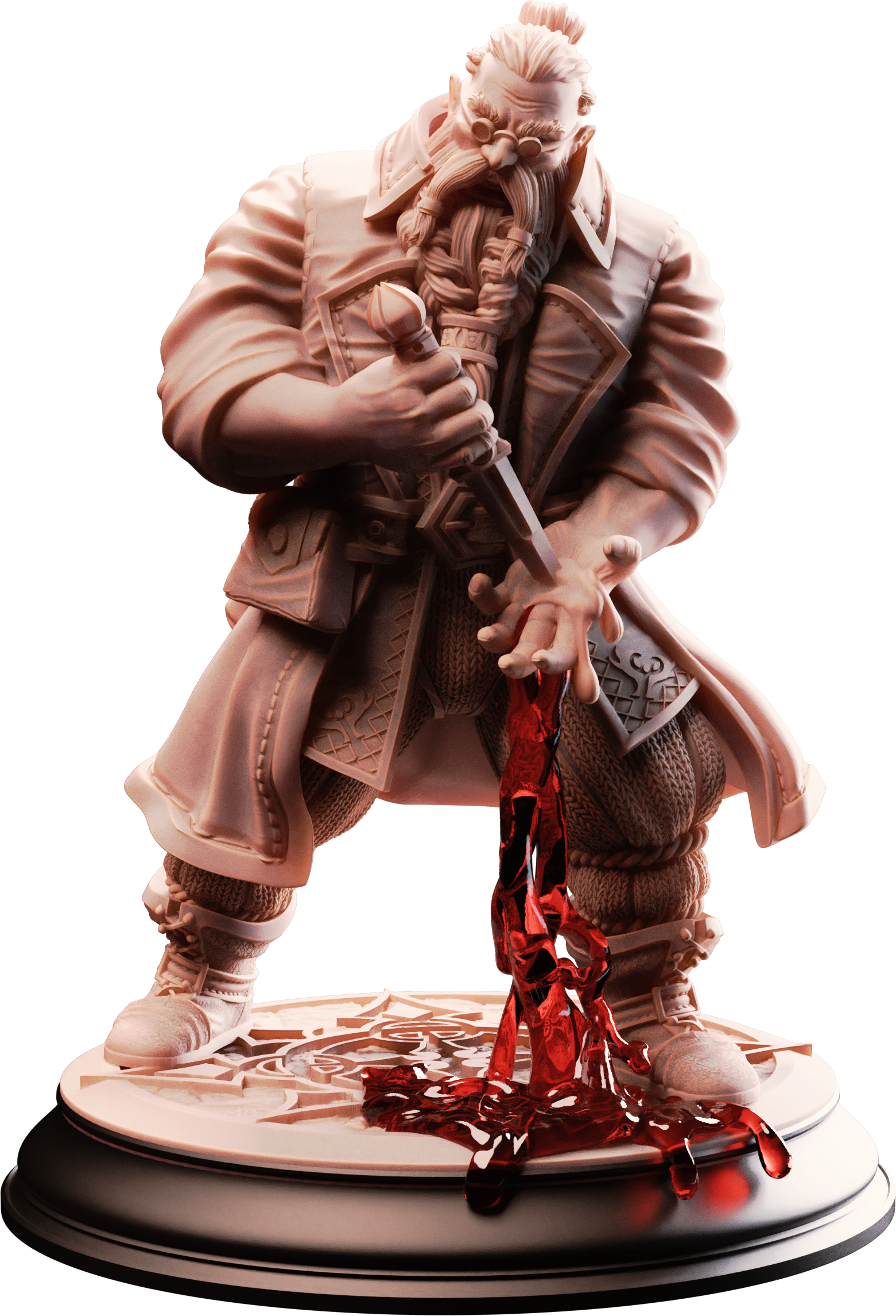 Unpainted resin miniature of Korgrin Bloodstone, fledgling haemomancer — view 4 of 4