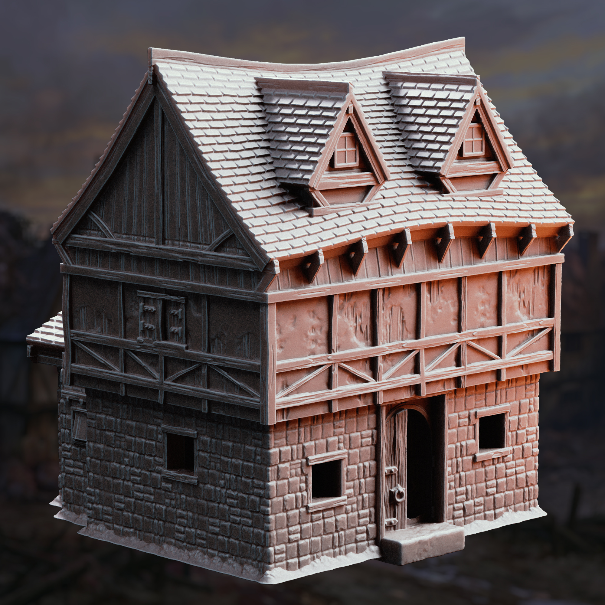 Unpainted resin terrain set: Limlight - Plagued Village — view 2 of 4