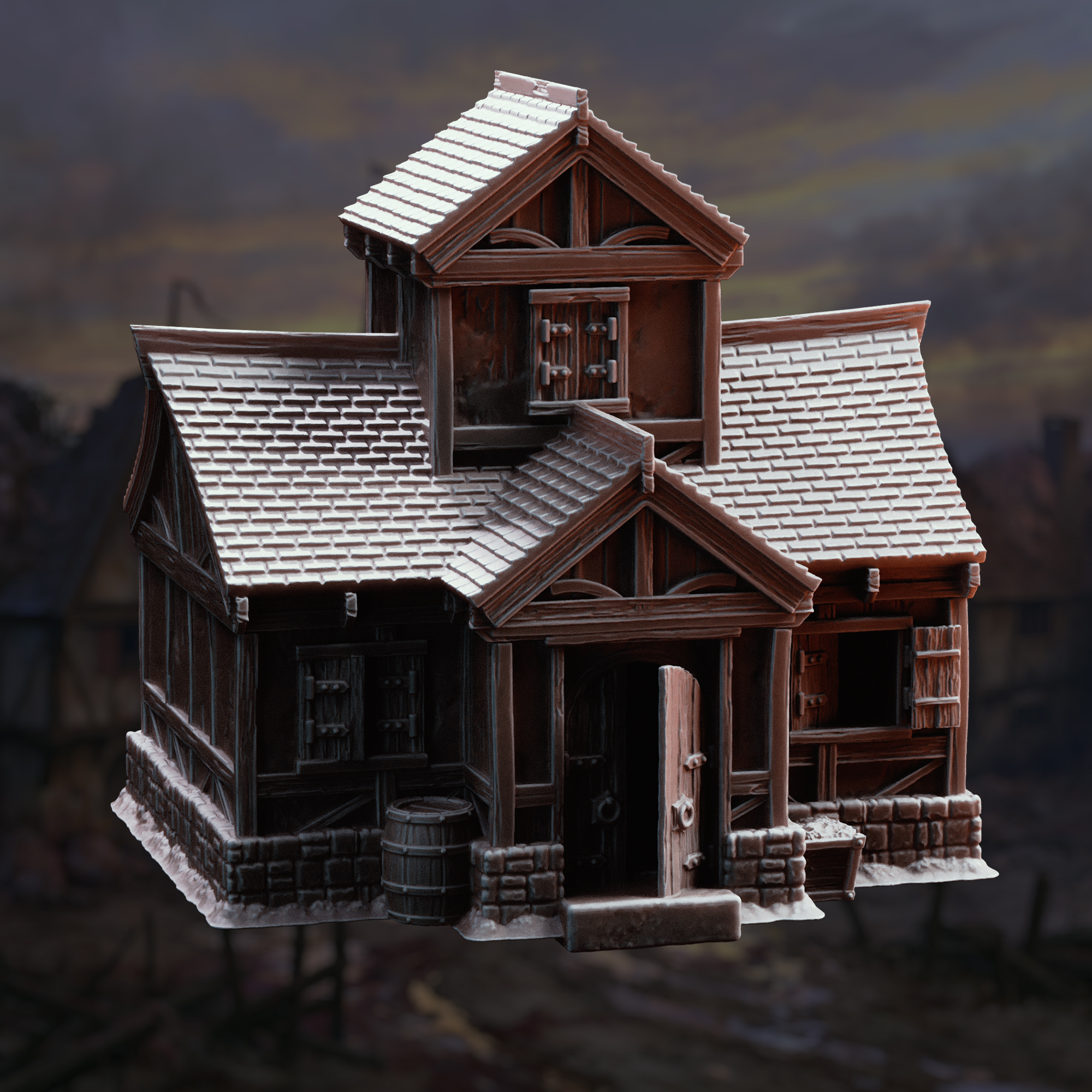 Unpainted resin terrain set: Limlight - Plagued Village — view 4 of 4
