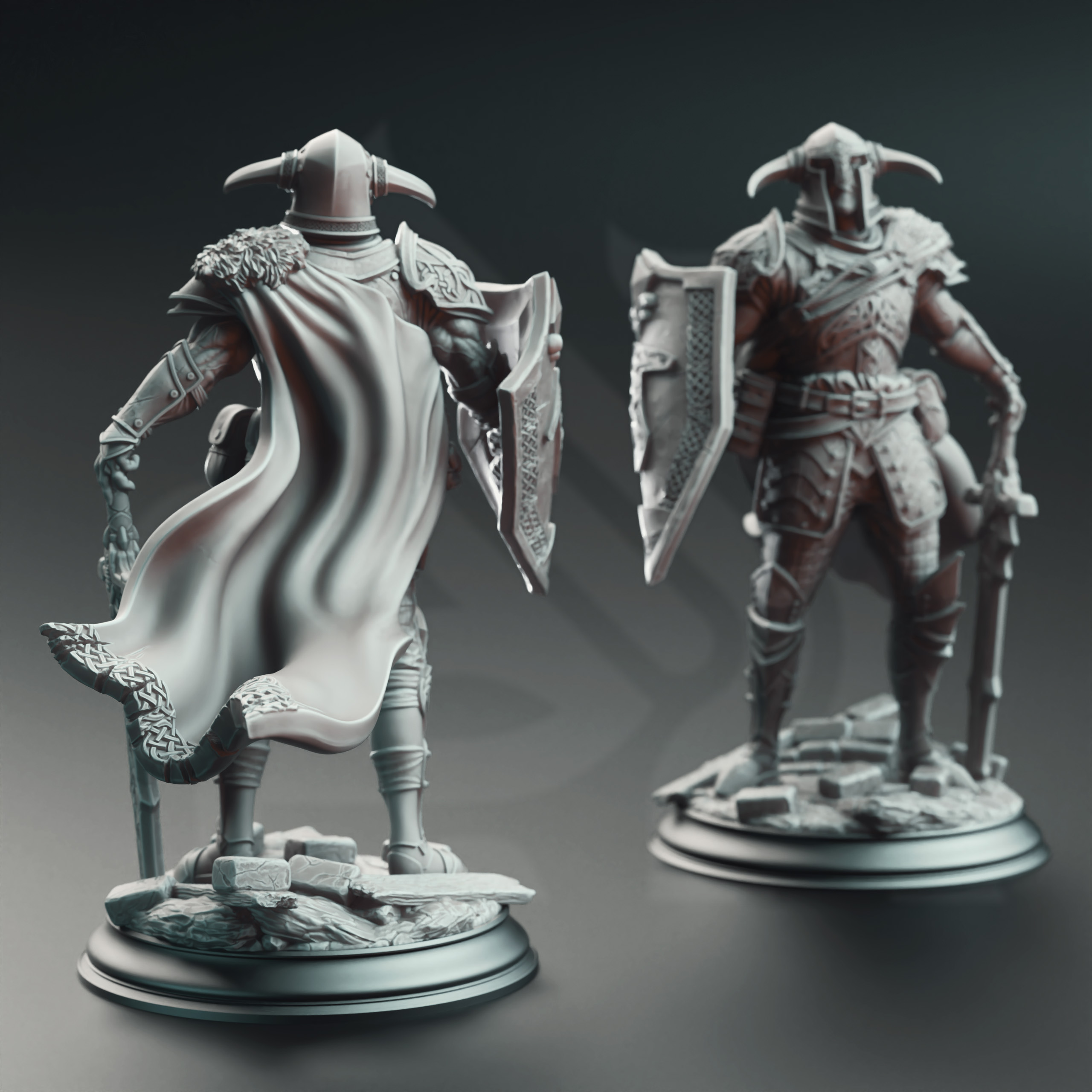 Unpainted resin miniature of Lizarin - Champion of Renmaeth — view 3 of 4