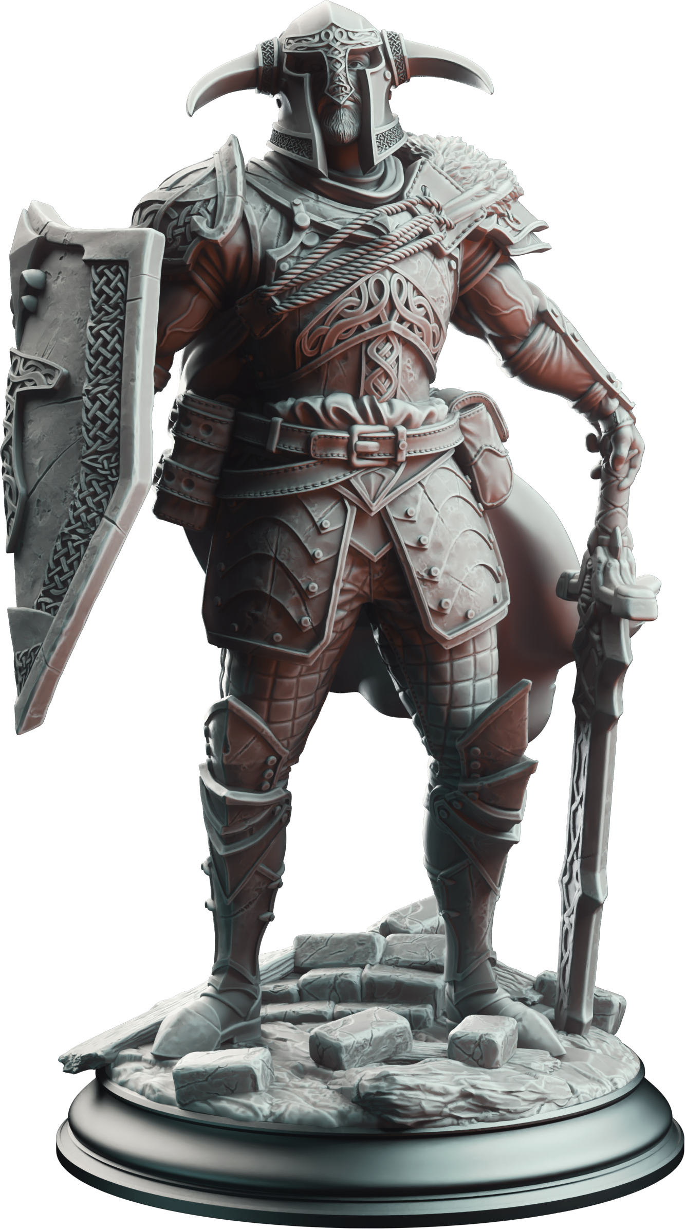 Unpainted resin miniature of Lizarin - Champion of Renmaeth — view 4 of 4