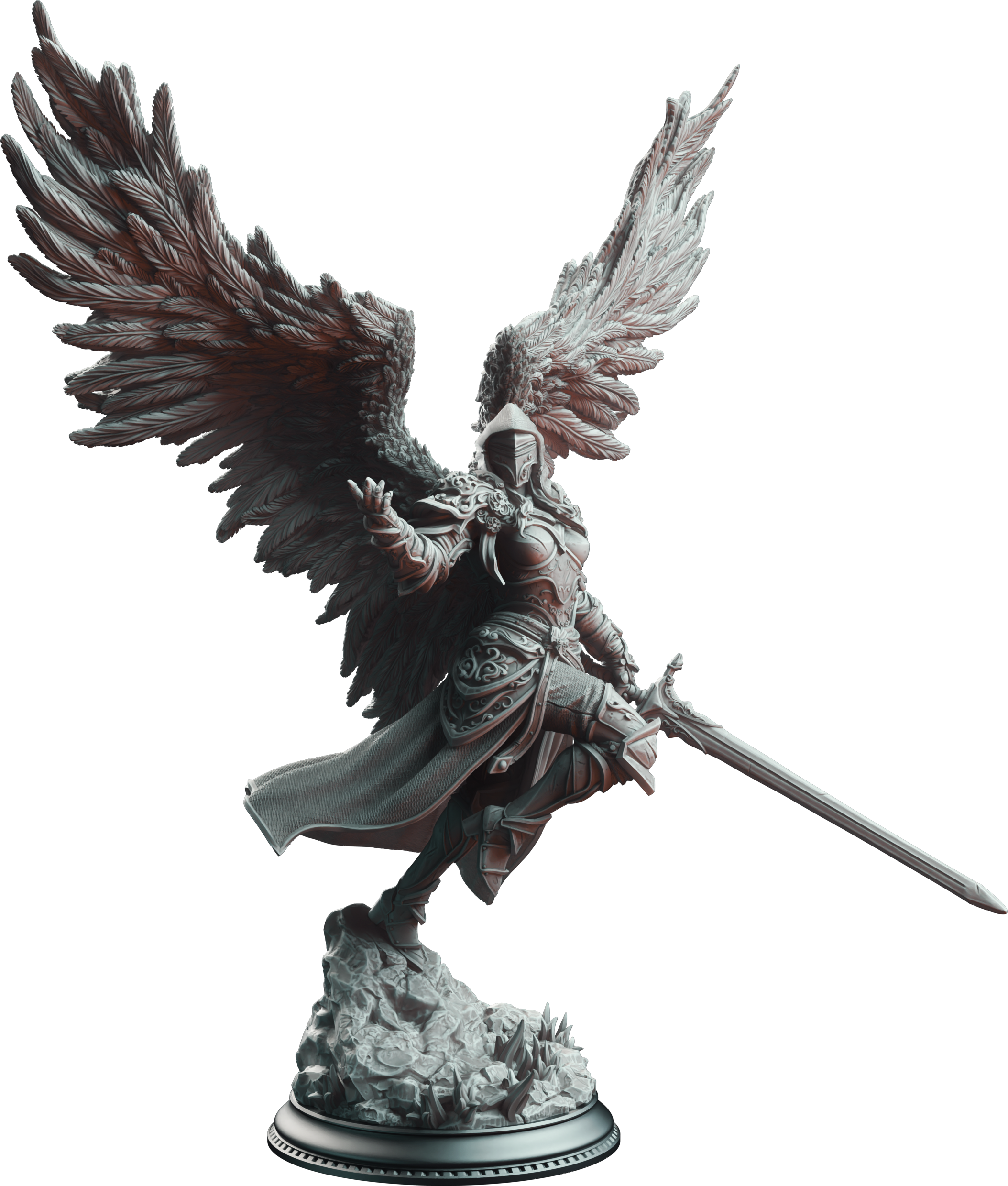 Unpainted resin miniature of Lydia Ascended - Horauthin’s Will — view 4 of 4