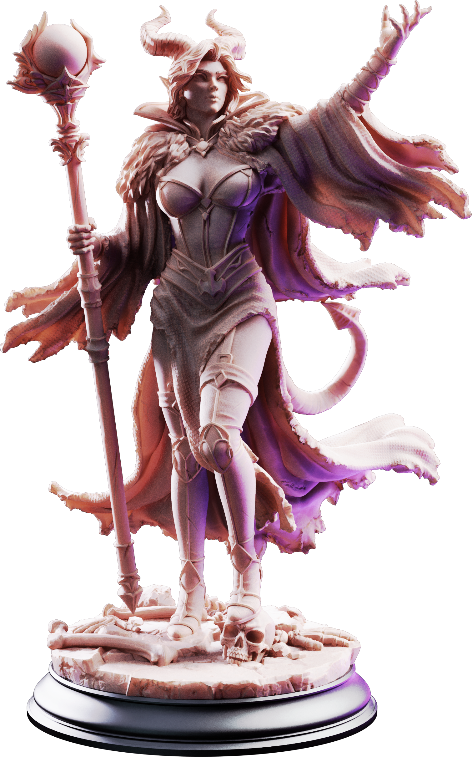 Unpainted resin miniature of Mallory the Envious, the dark ruler — view 4 of 4