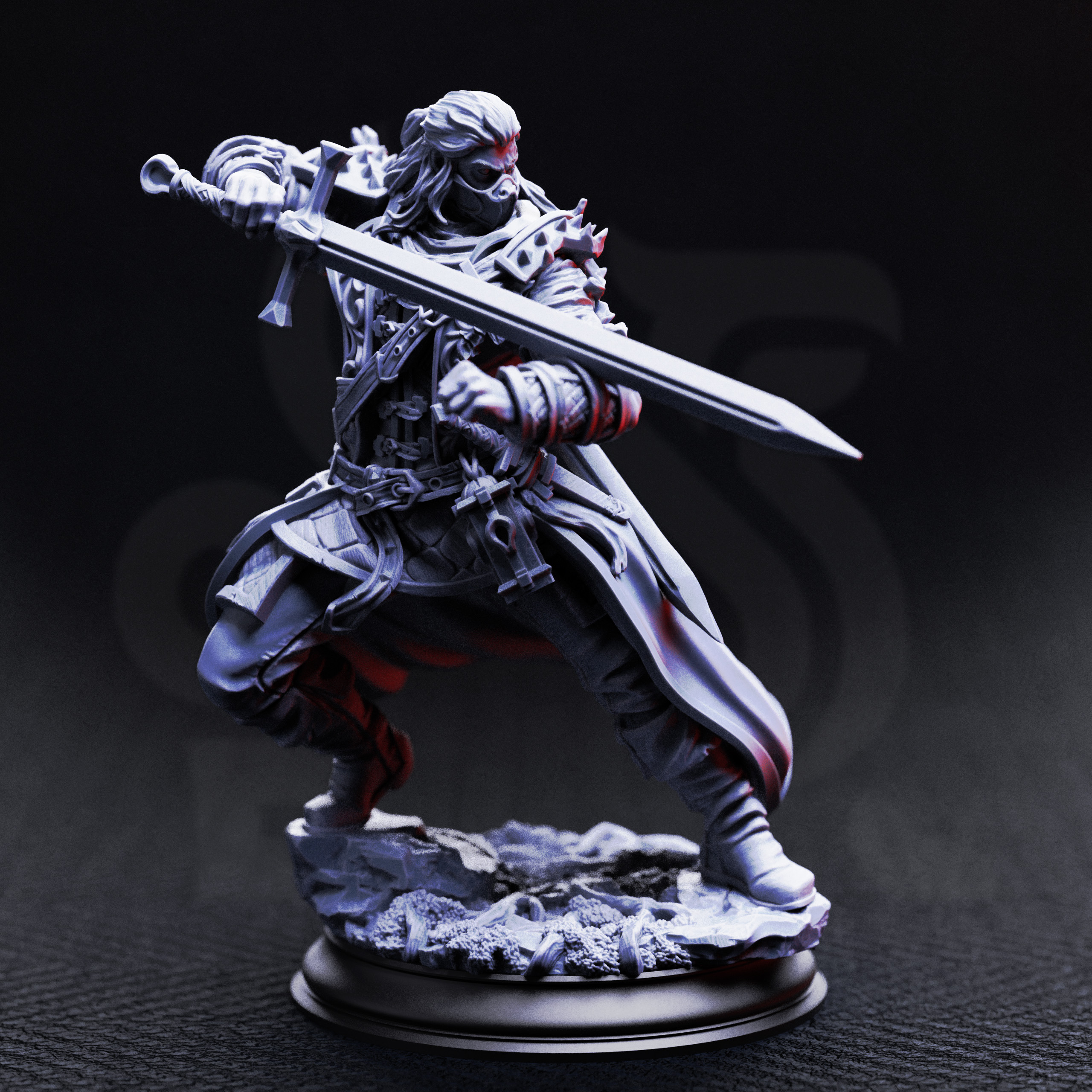Unpainted resin miniature of Mortimer Who Danced With Death, professional hexhunter