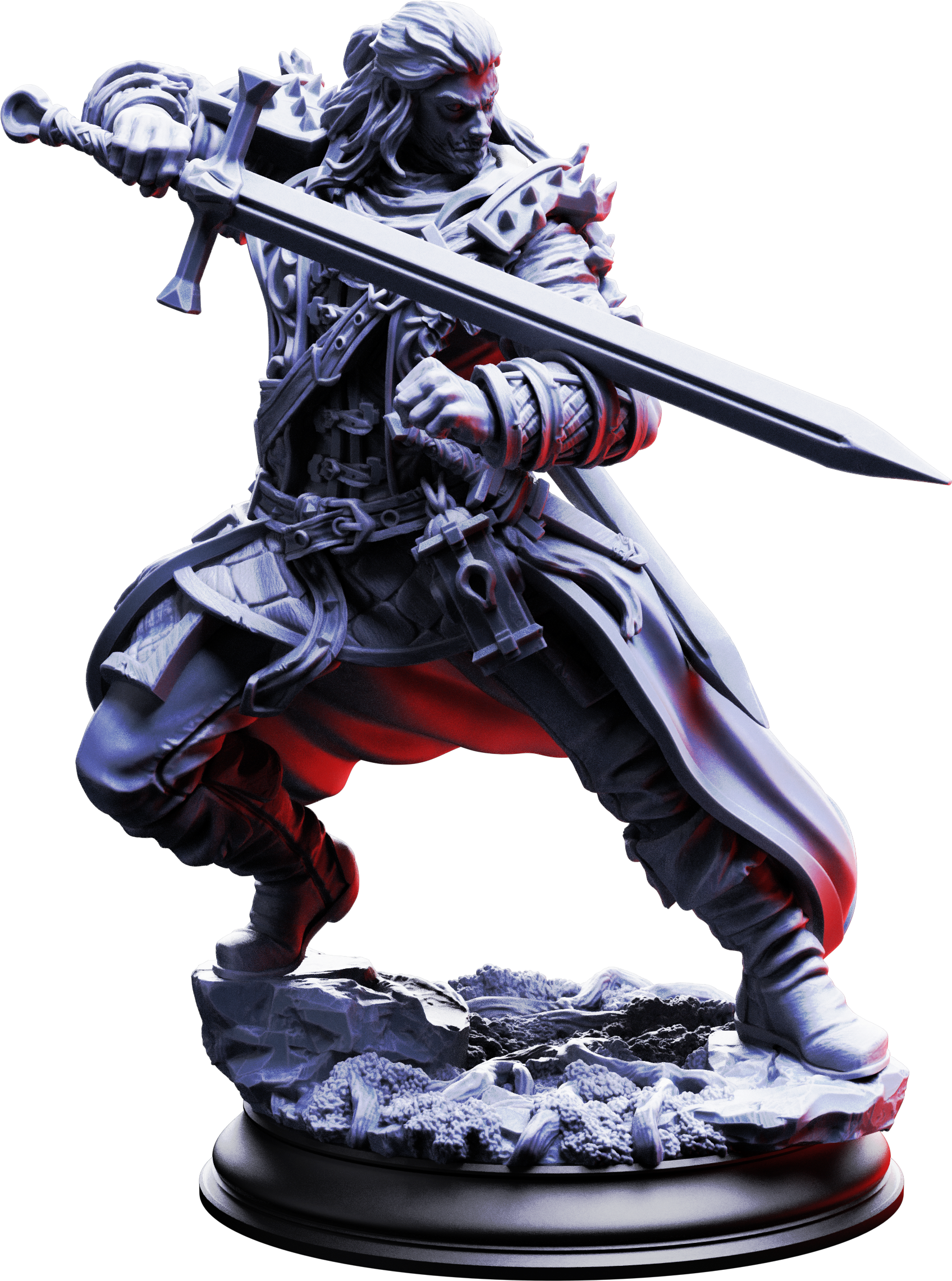 Unpainted resin miniature of Mortimer Who Danced With Death, professional hexhunter — view 5 of 5