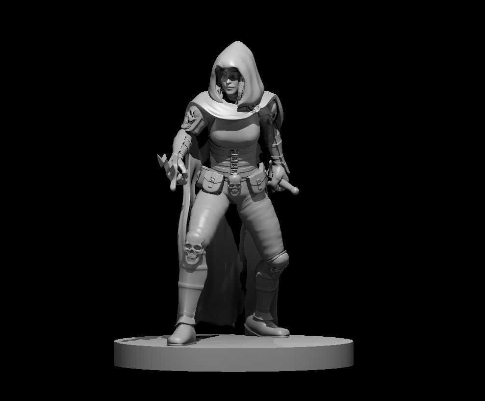 Unpainted resin miniature of a cult fanatic, sculpted by MZ4250