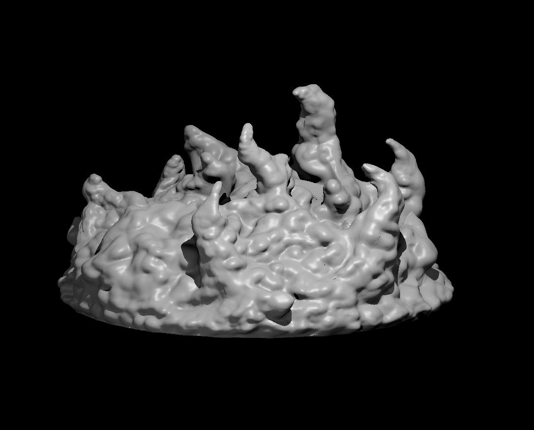 Unpainted resin miniature of a black pudding, sculpted by MZ4250