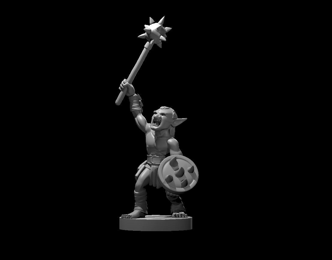 Unpainted resin miniature of a goblin archer, sculpted by MZ4250