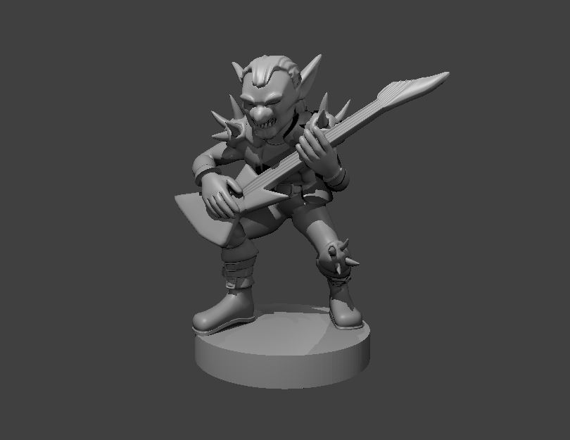 Unpainted resin miniature of a goblin with a crossbow, sculpted by MZ4250