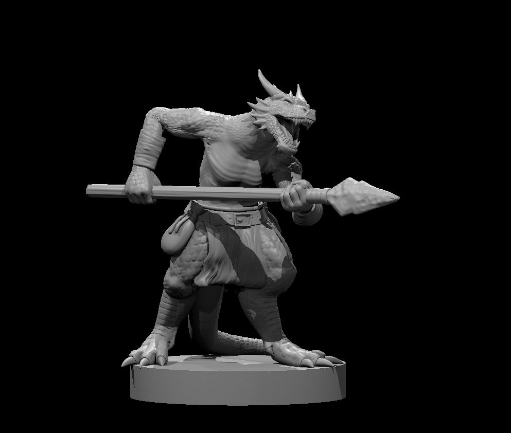 Unpainted resin miniature of a kobold with a dagger, sculpted by MZ4250