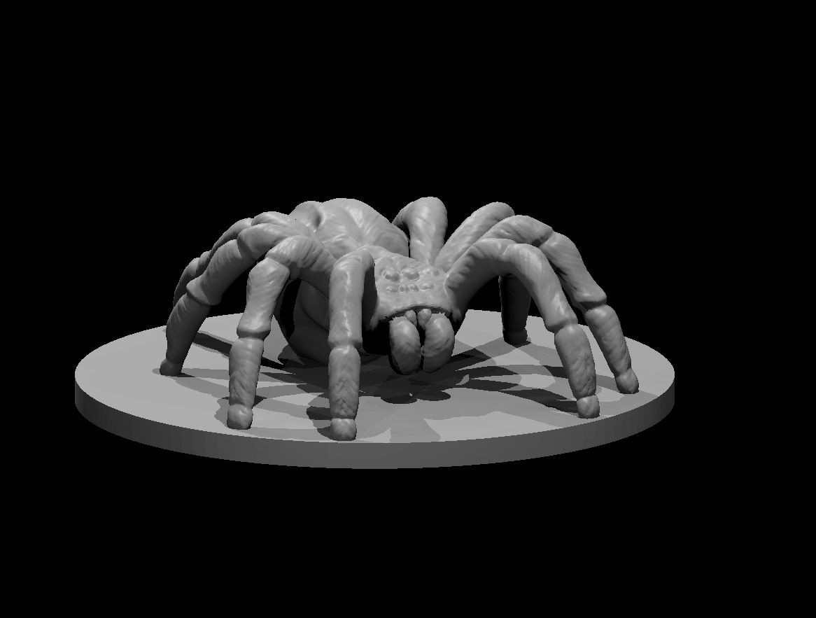Unpainted resin miniature of a giant spider, sculpted by MZ4250
