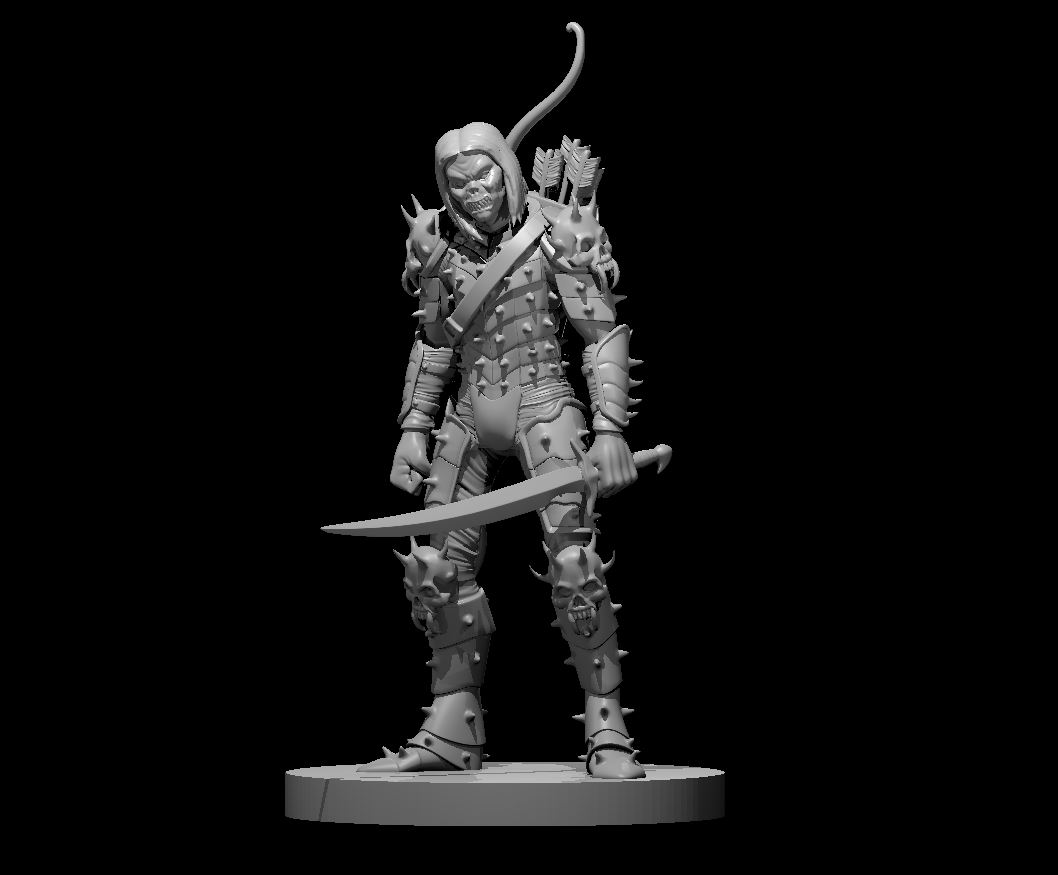 Unpainted resin miniature of a wight, sculpted by MZ4250
