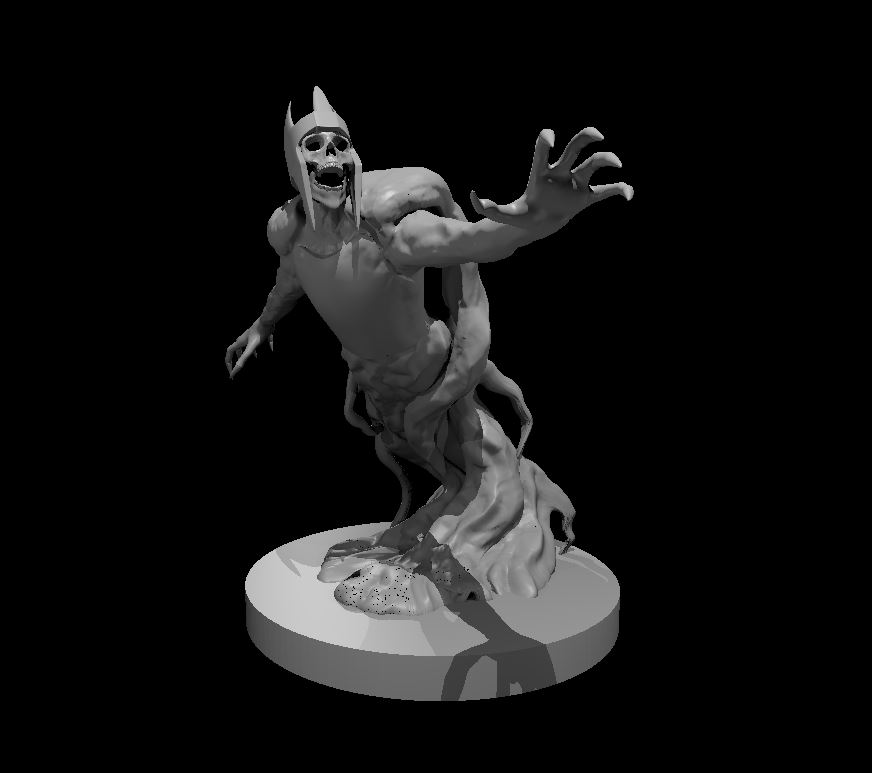 Unpainted resin miniature of a wraith, sculpted by MZ4250