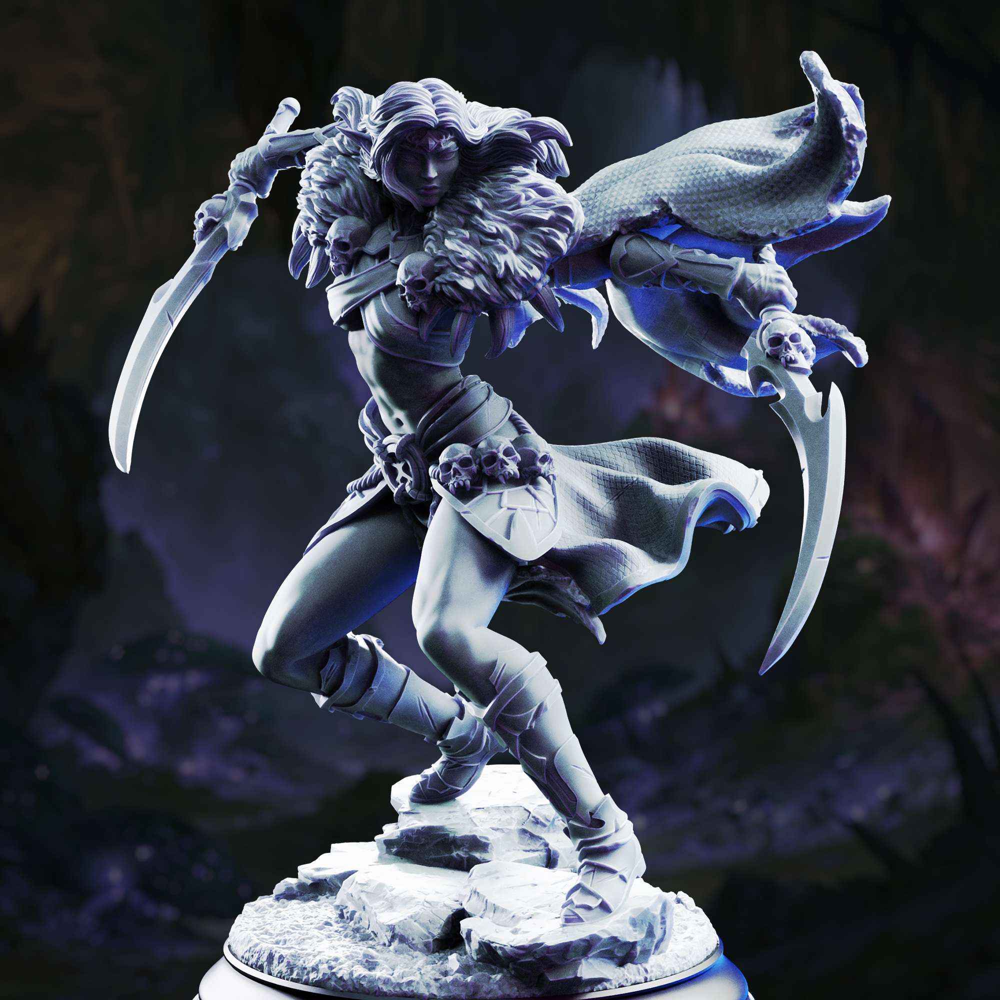 Unpainted resin miniature of Nara’zin, irinax’s fangs — view 2 of 4