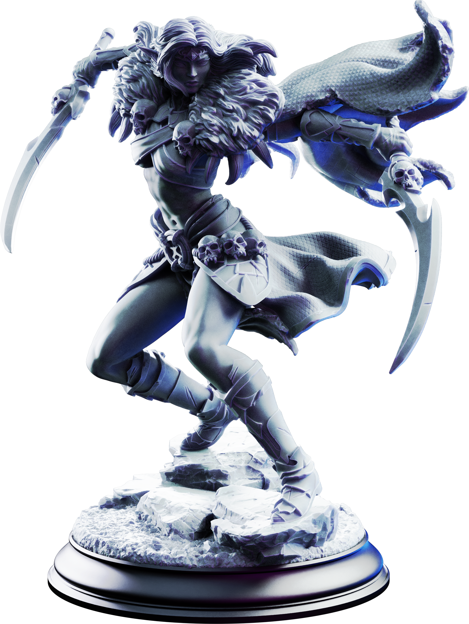 Unpainted resin miniature of Nara’zin, irinax’s fangs — view 4 of 4