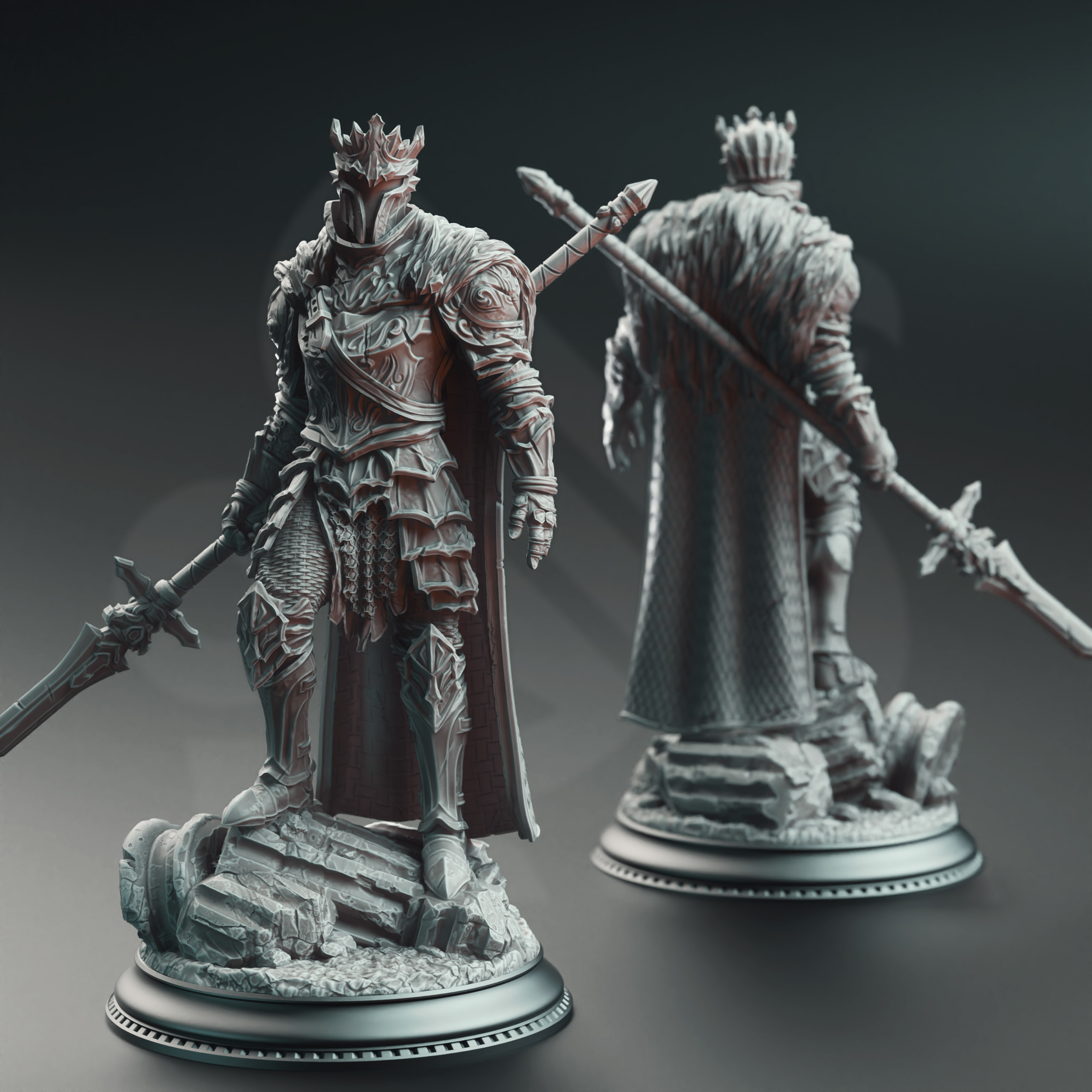 Unpainted resin miniature of Orsinius the Faithless - Knight of Pride — view 2 of 4