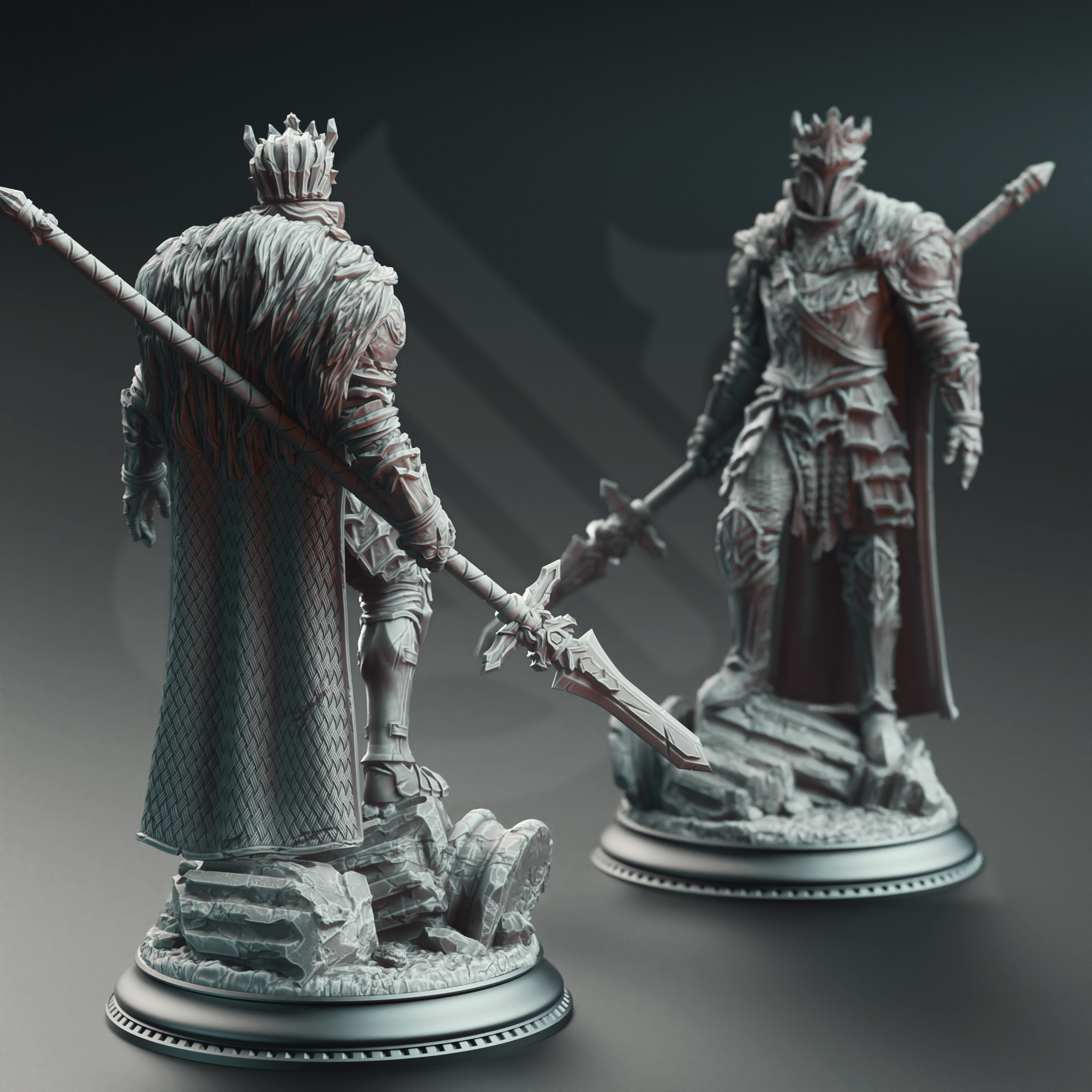 Unpainted resin miniature of Orsinius the Faithless - Knight of Pride — view 3 of 4