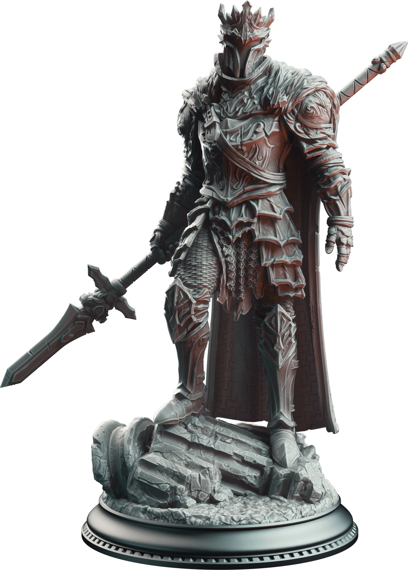 Unpainted resin miniature of Orsinius the Faithless - Knight of Pride — view 4 of 4