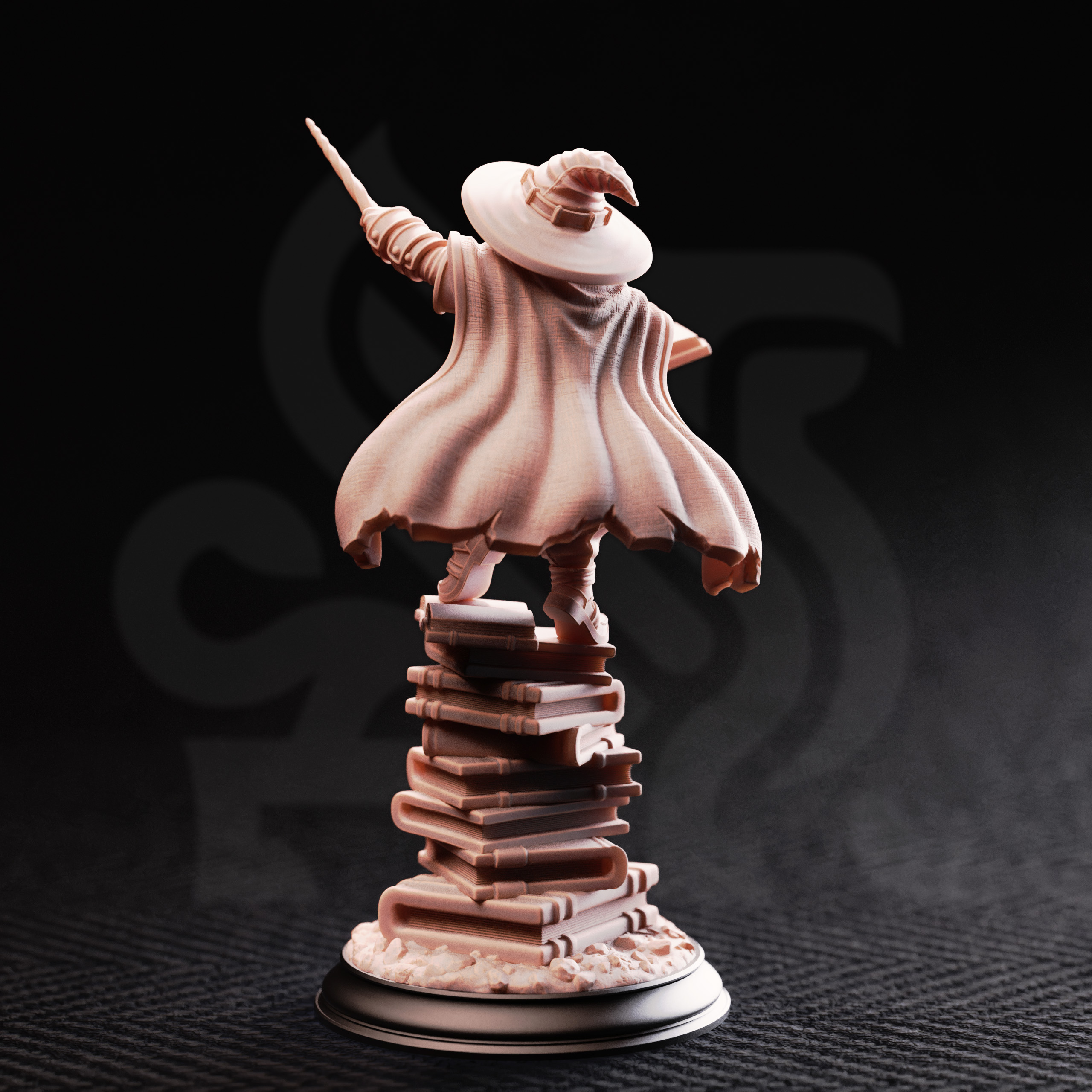 Unpainted resin miniature of Pepitos the Manic, professor of the arcane — view 3 of 4