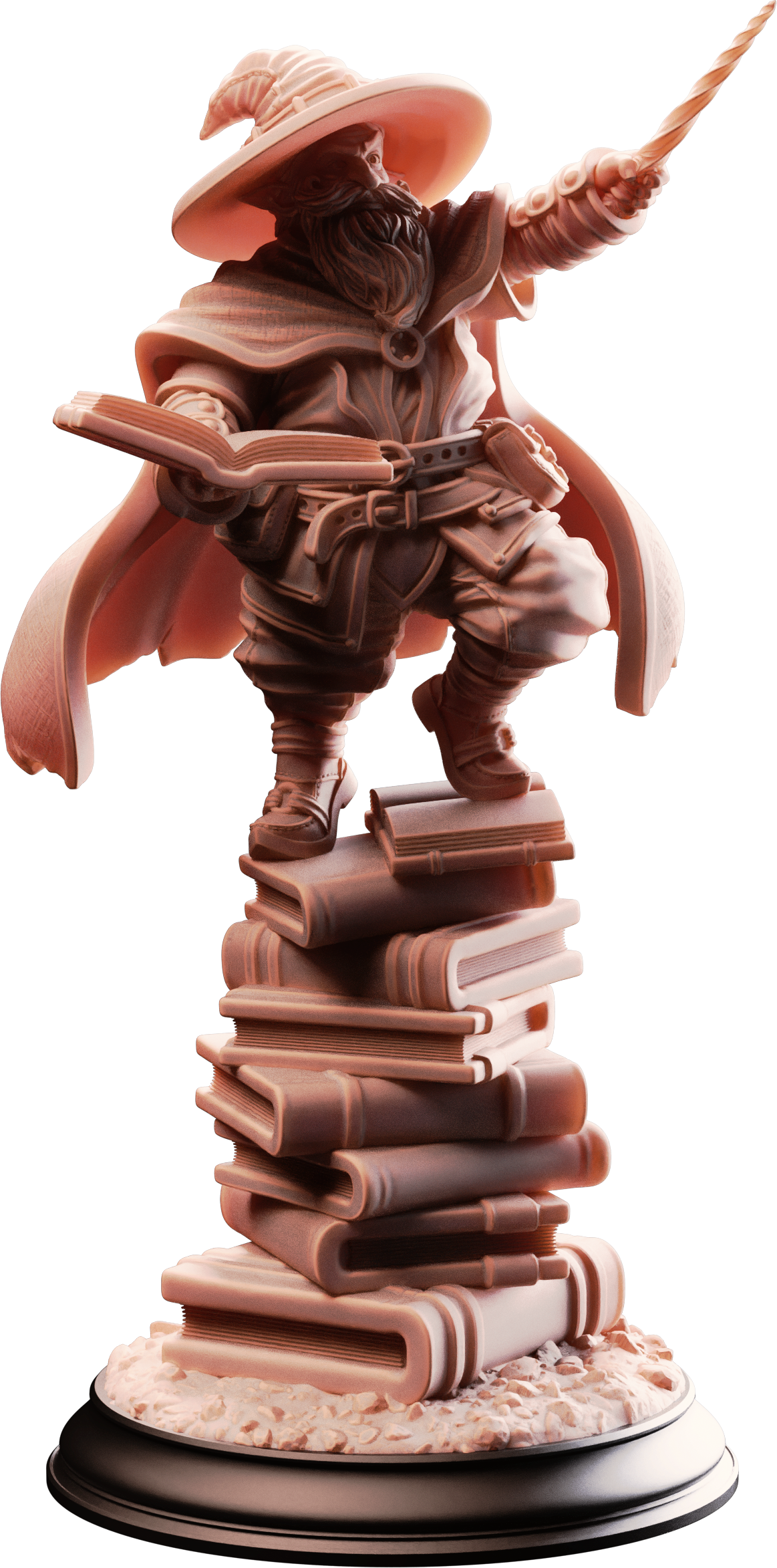 Unpainted resin miniature of Pepitos the Manic, professor of the arcane — view 4 of 4