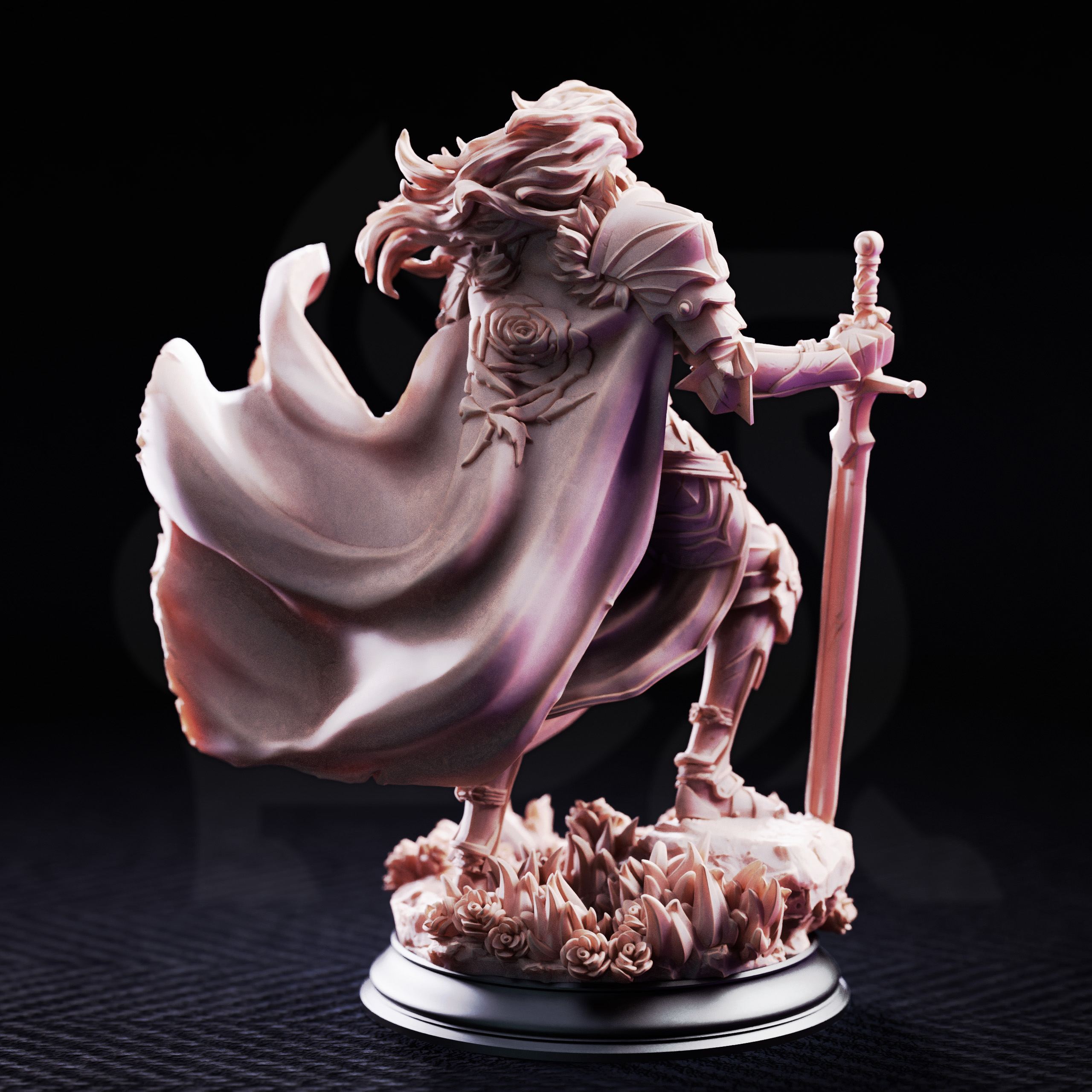 Unpainted resin miniature of Prince Charming, noble knight — view 3 of 4