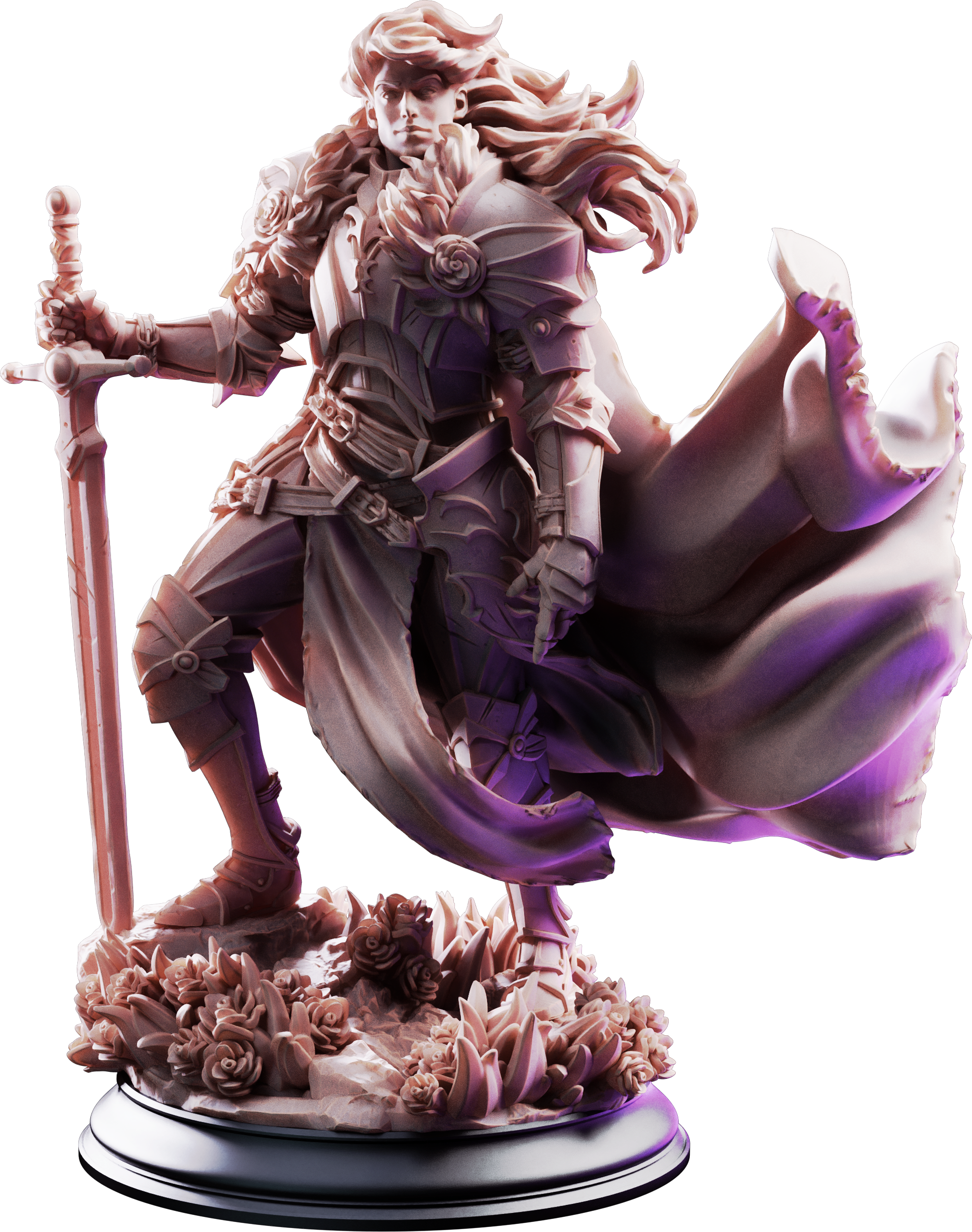 Unpainted resin miniature of Prince Charming, noble knight — view 4 of 4