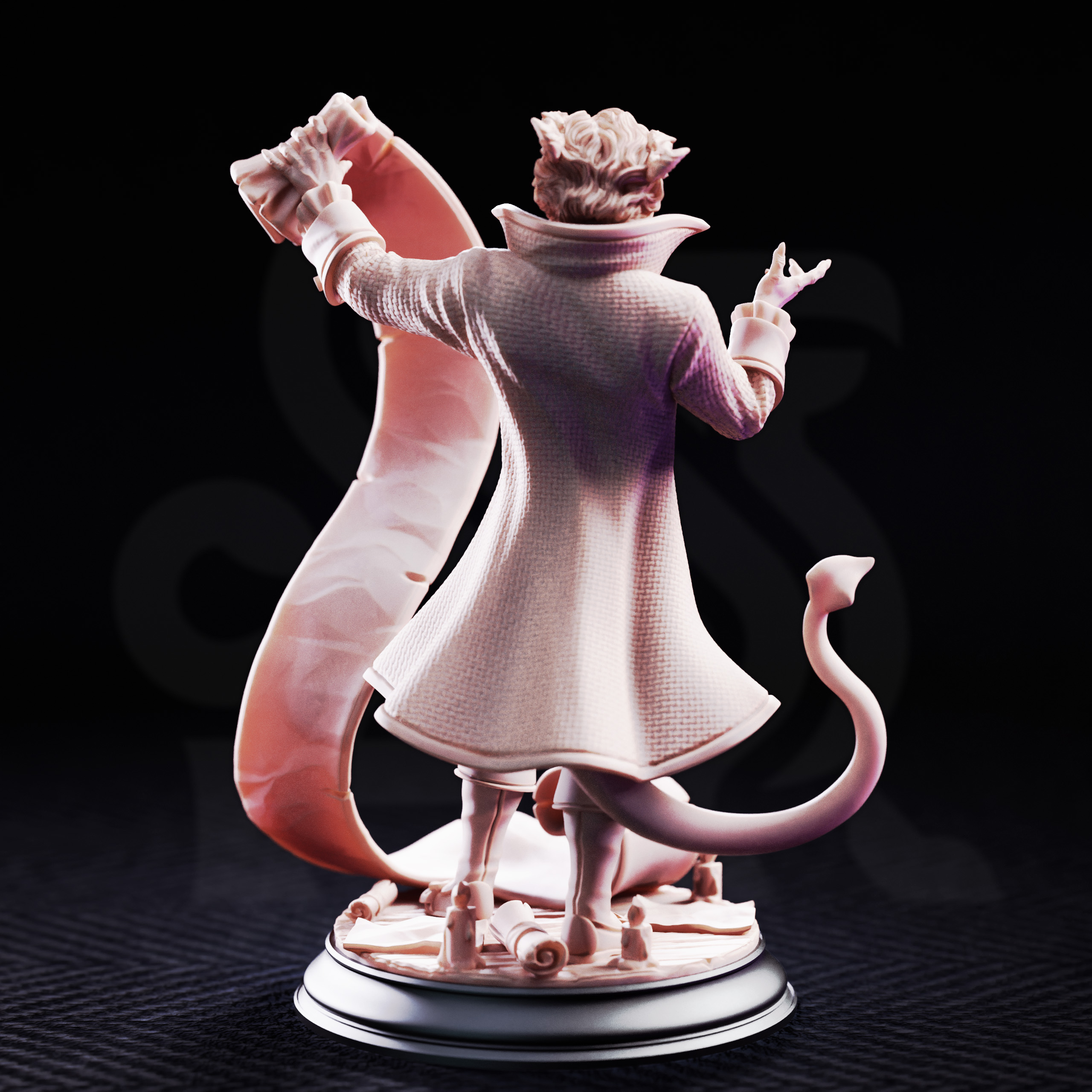 Unpainted resin miniature of Rumpelstiltskin, the devil’s dealer — view 3 of 4