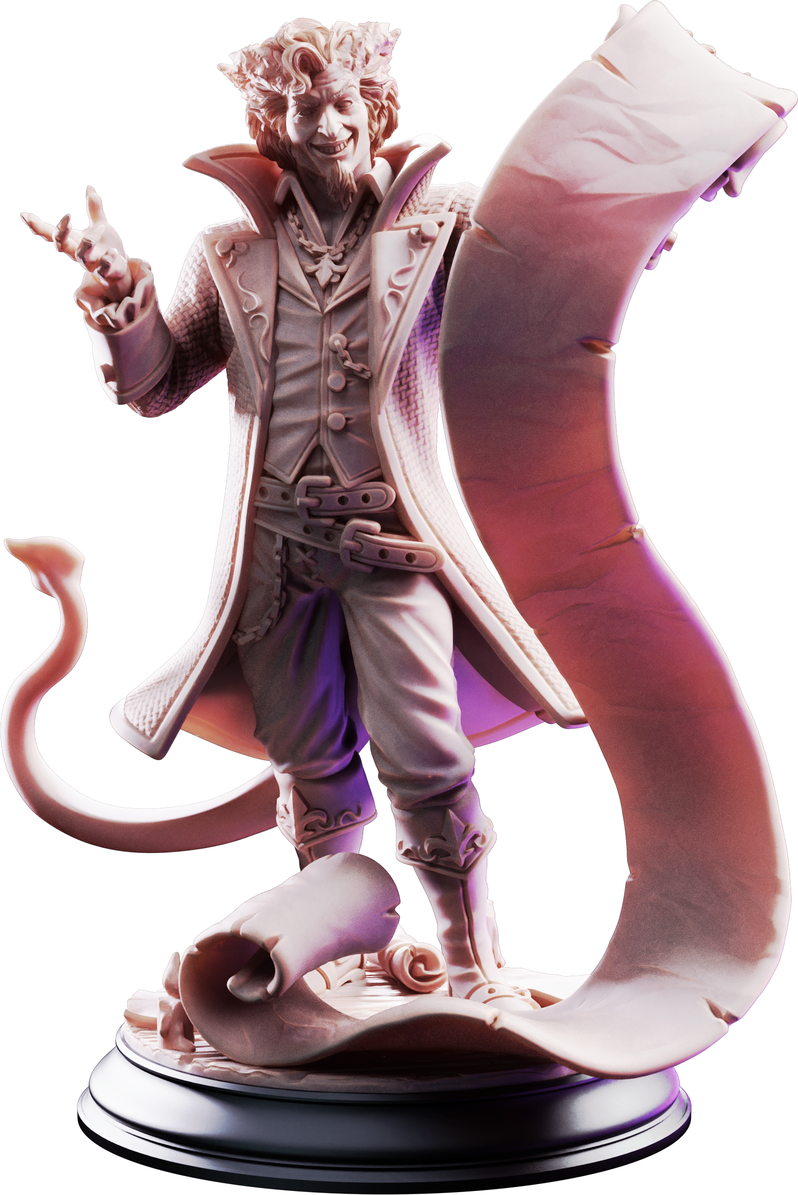 Unpainted resin miniature of Rumpelstiltskin, the devil’s dealer — view 4 of 4