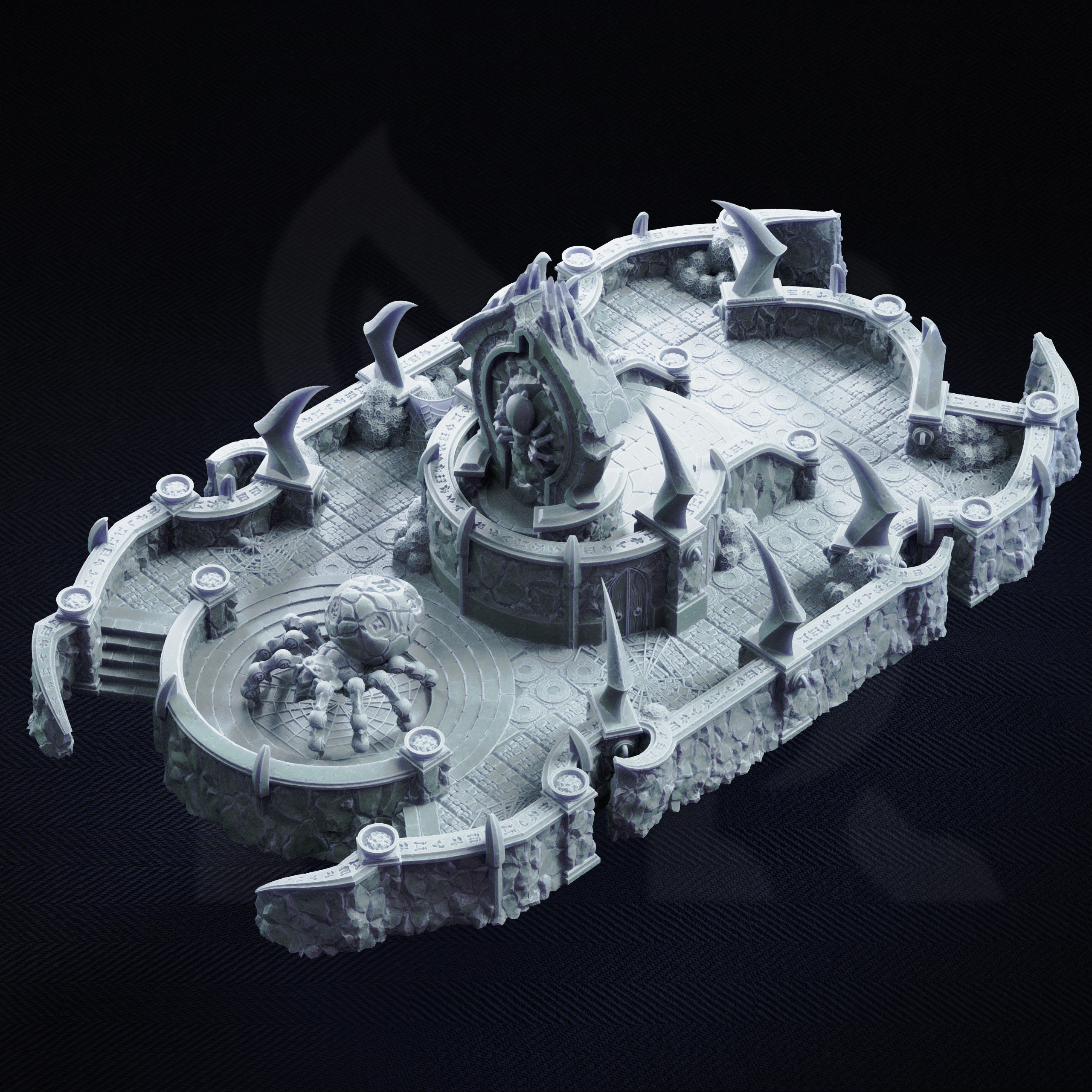 Unpainted resin miniature of Sanctum of Irinax, drow spider shrine — view 2 of 6