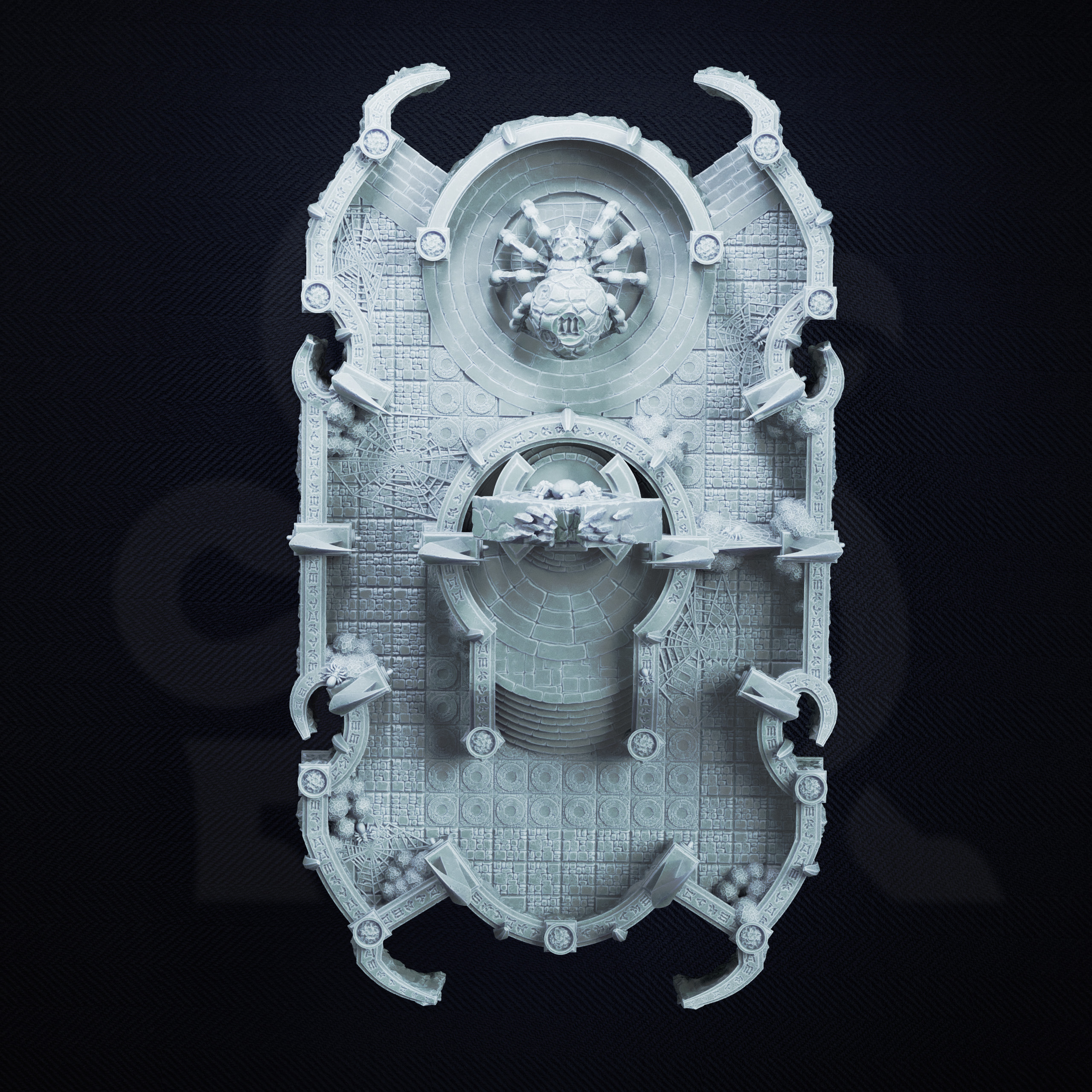 Unpainted resin miniature of Sanctum of Irinax, drow spider shrine — view 3 of 6