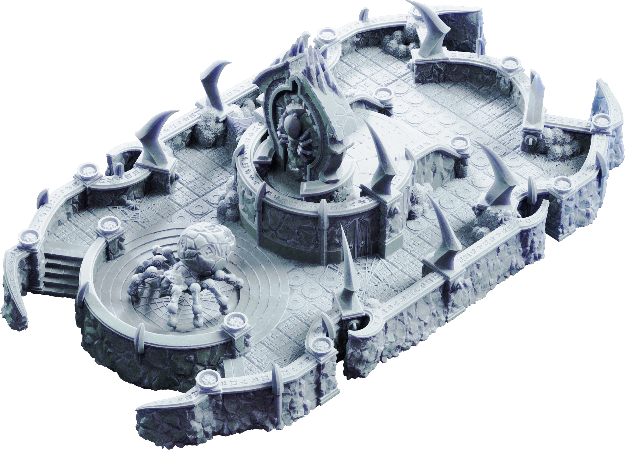 Unpainted resin miniature of Sanctum of Irinax, drow spider shrine — view 6 of 6